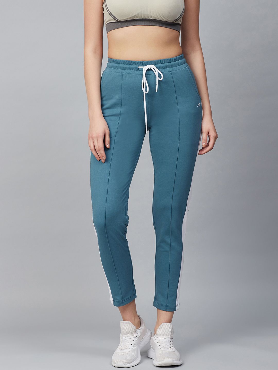 Alcis Women Blue Solid Track Pants Price in India