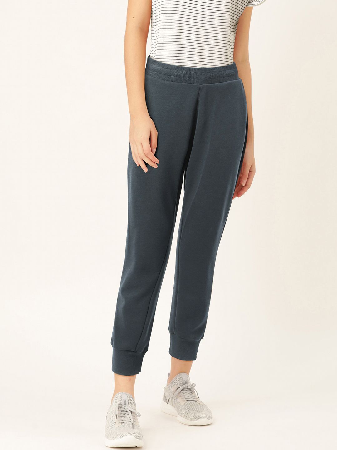 Proline Active Women Grey Straight Fit Solid Joggers Price in India