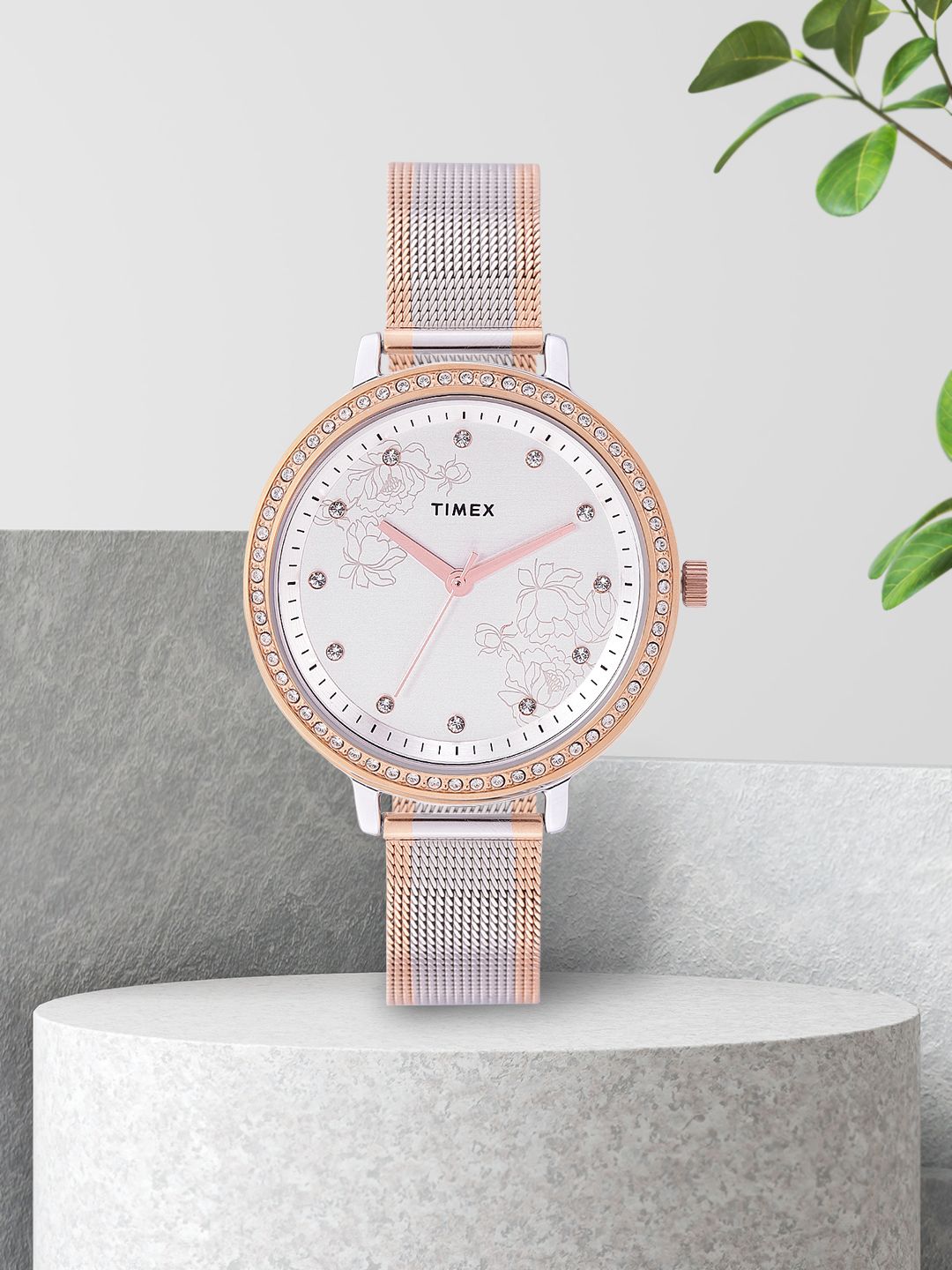 Timex Women Silver-Toned Analogue Watch - TWEL14703 Price in India