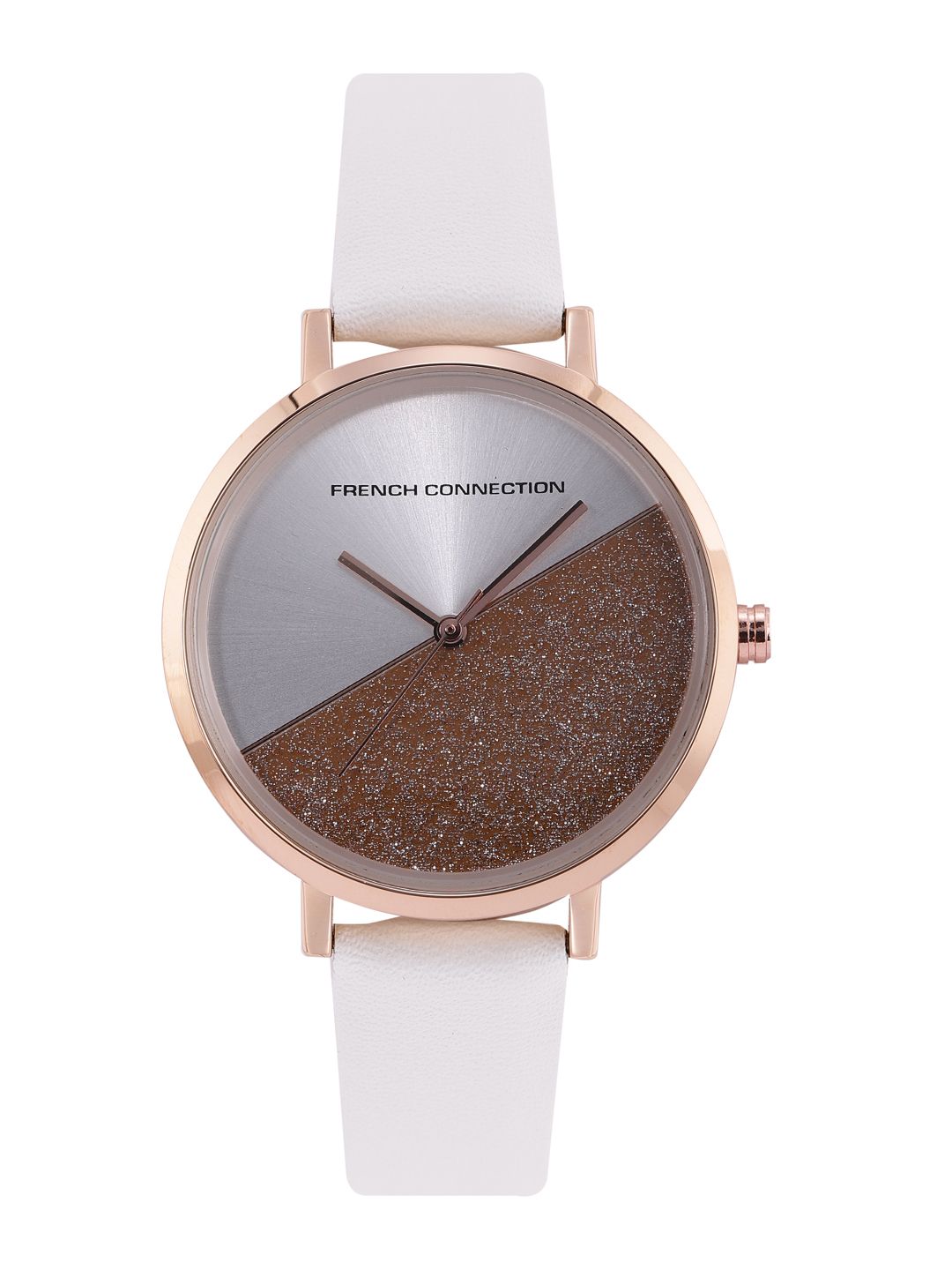 French Connection Women White & Brown Analogue Watch FCN0008B-R Price in India