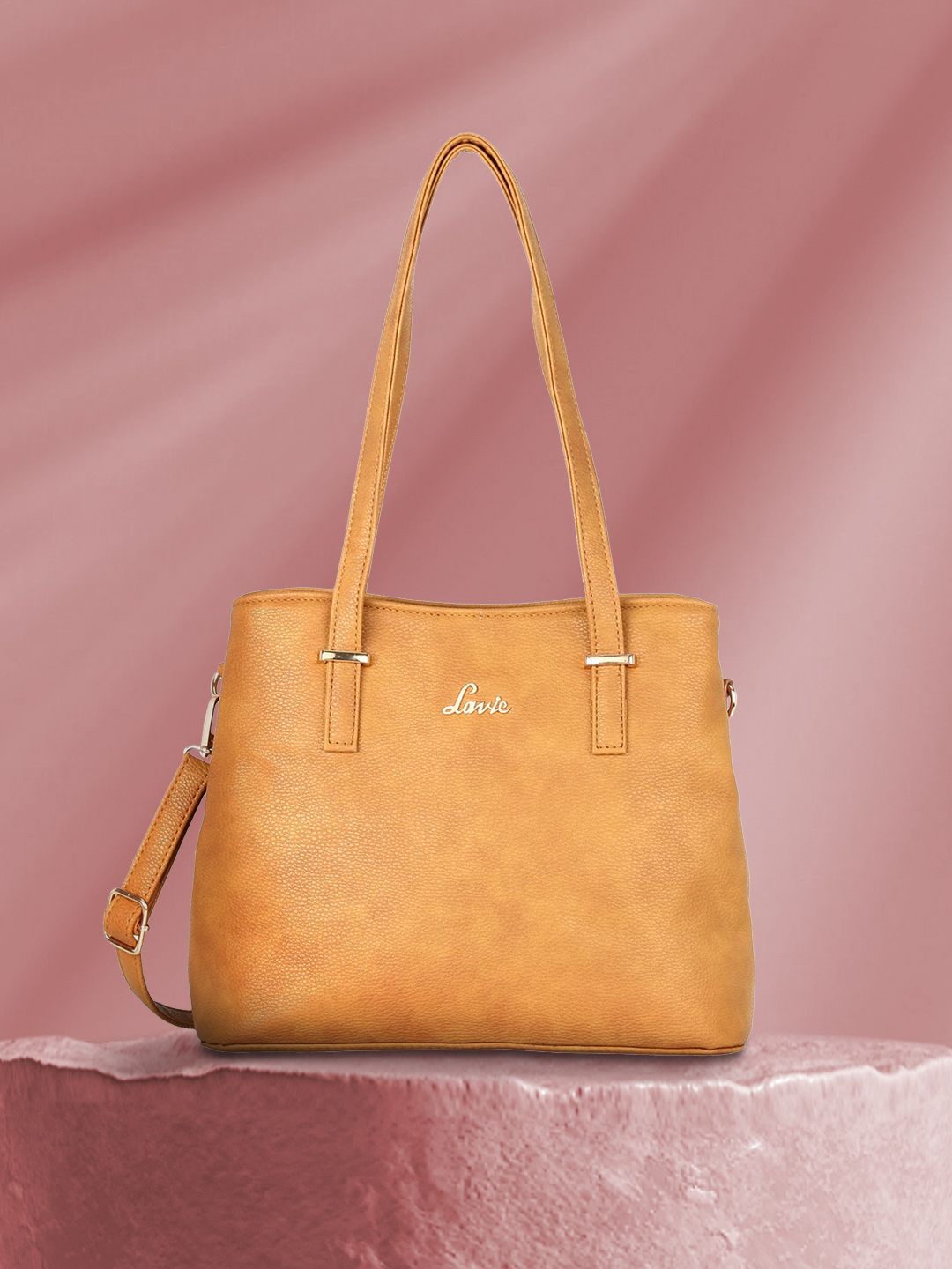 Lavie Mustard Yellow ODIASE Solid Shoulder Bag Price in India