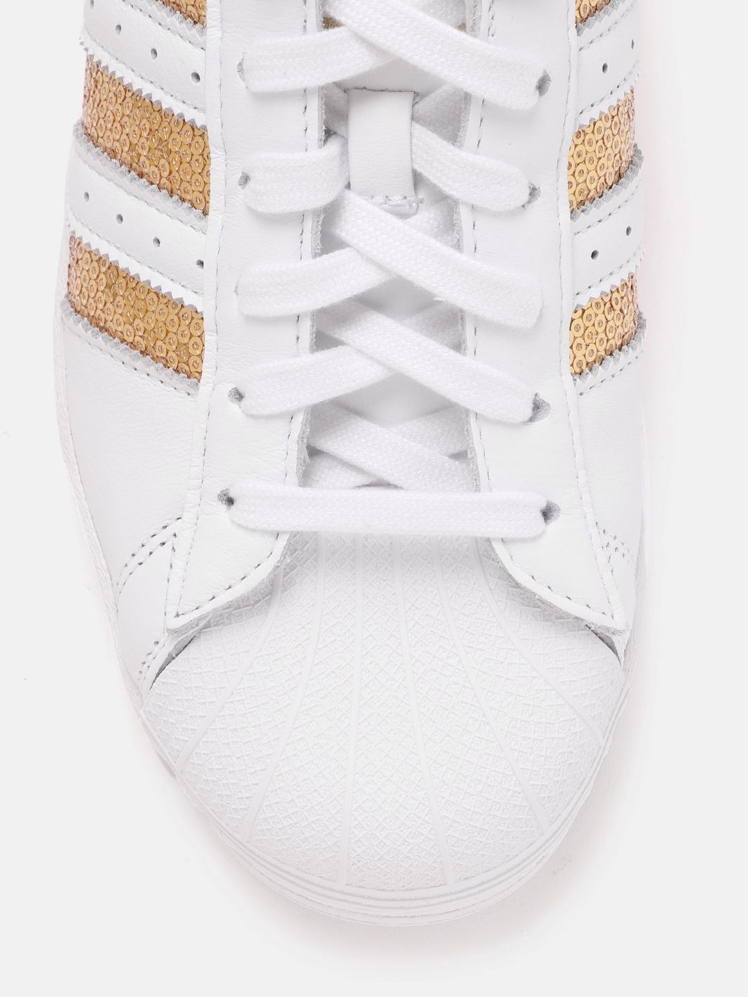 Buy ADIDAS Originals Women White & Gold-Toned Superstar Sneakers - Casual  Shoes for Women 13443700 | Myntra