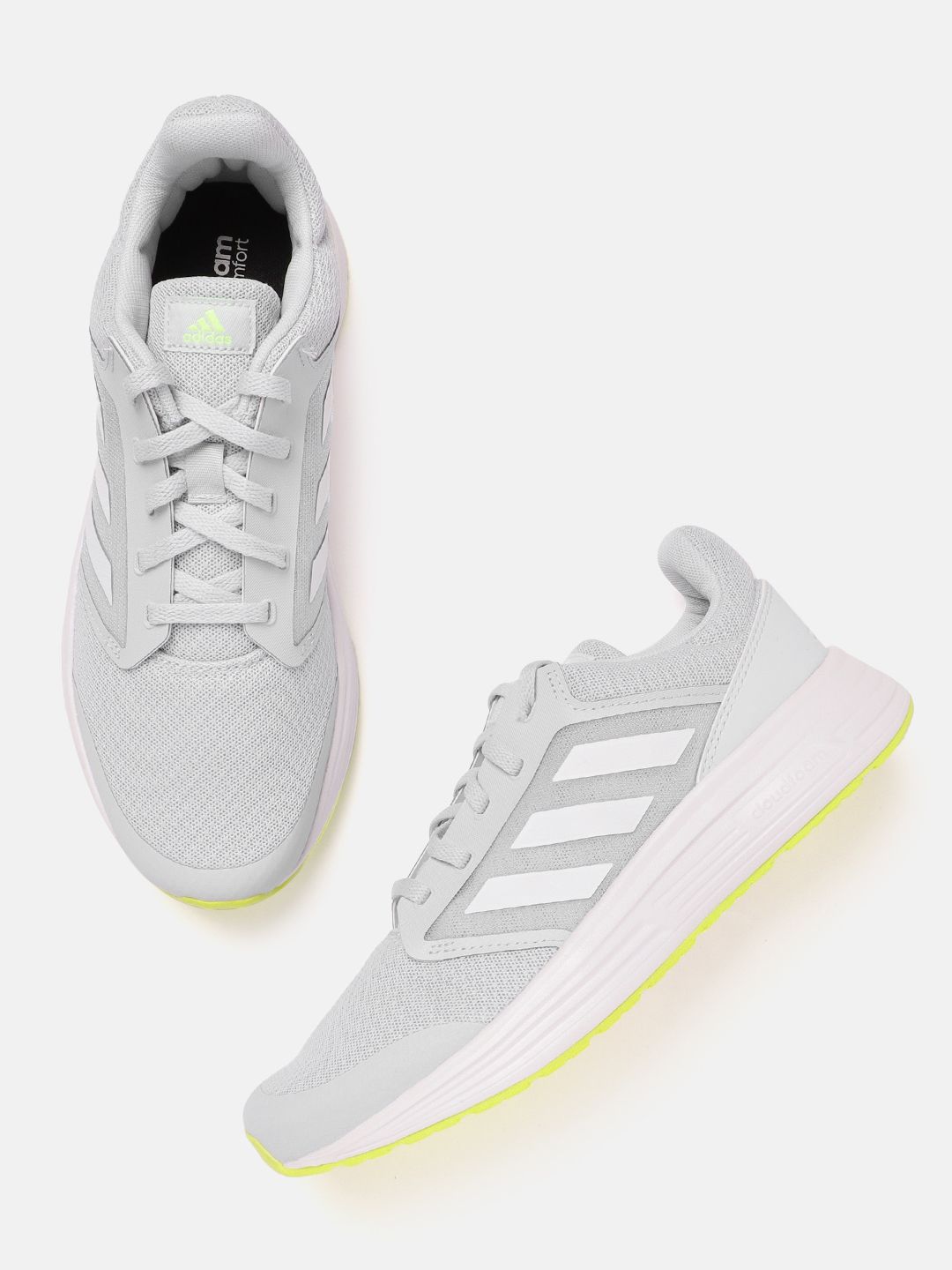 ADIDAS Women Grey Woven Design Galaxy 5 Running Shoes Price in India