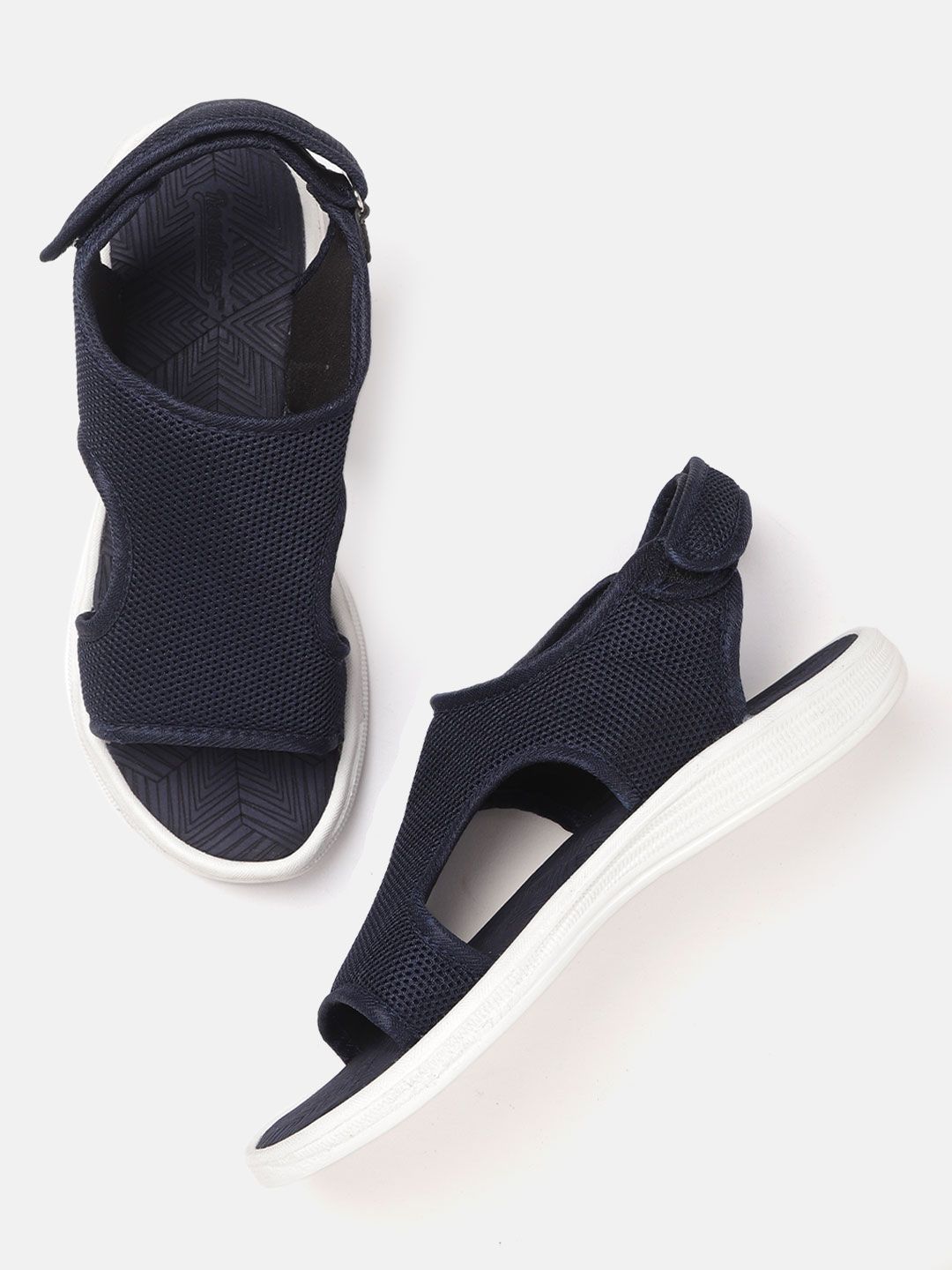 The Roadster Lifestyle Co Women Navy Self-Design Sports Sandals with Cut-Outs Price in India