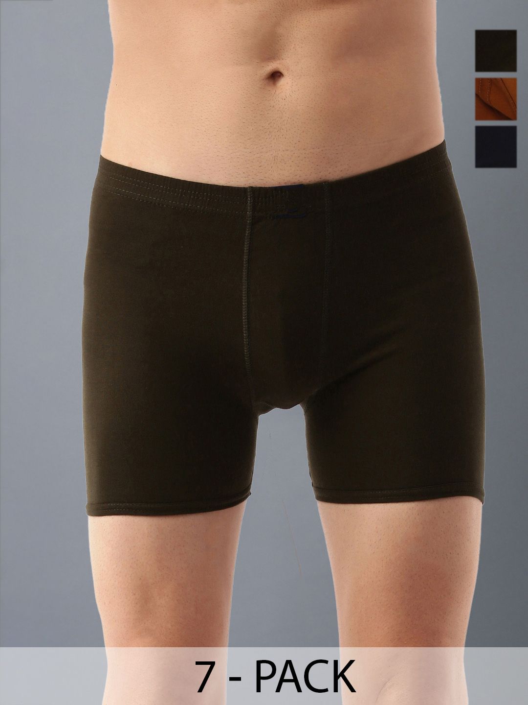 Dollar Lehar Mens Combed Cotton Trunk - Pack of 7 - Assorted