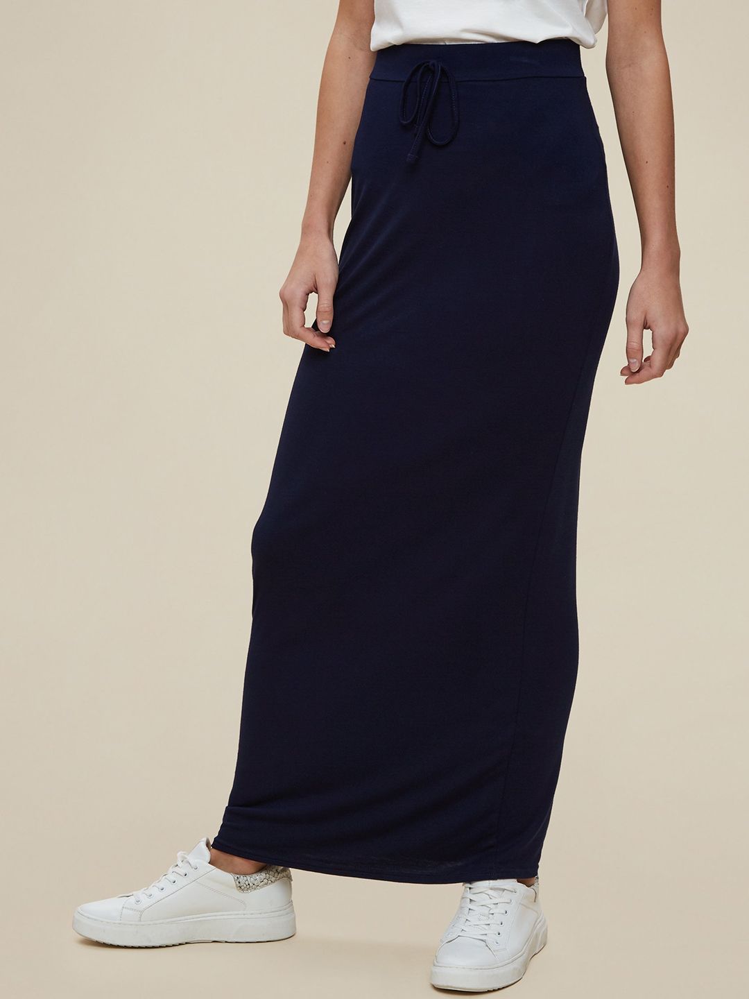 DOROTHY PERKINS Women Navy Solid Jersey Maxi Skirt