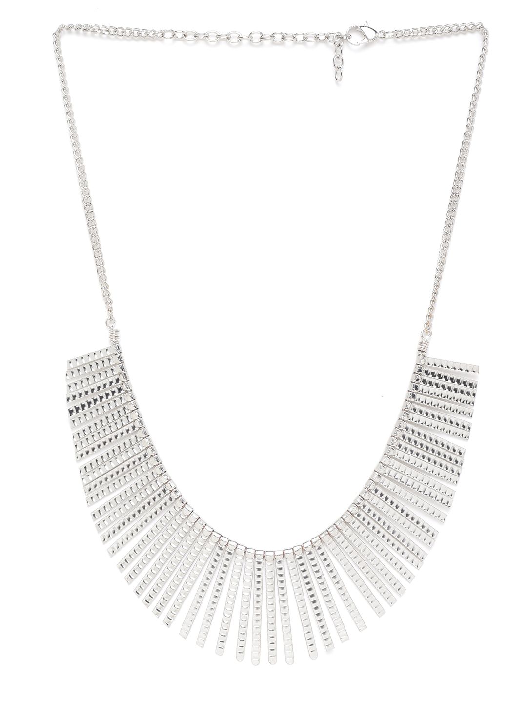 RICHEERA Women Silver-Plated Spiked Tribal Necklace Price in India