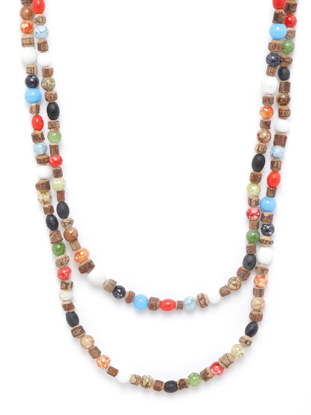 RICHEERA Multicoloured Beaded Dual-Stranded Necklace Price in India