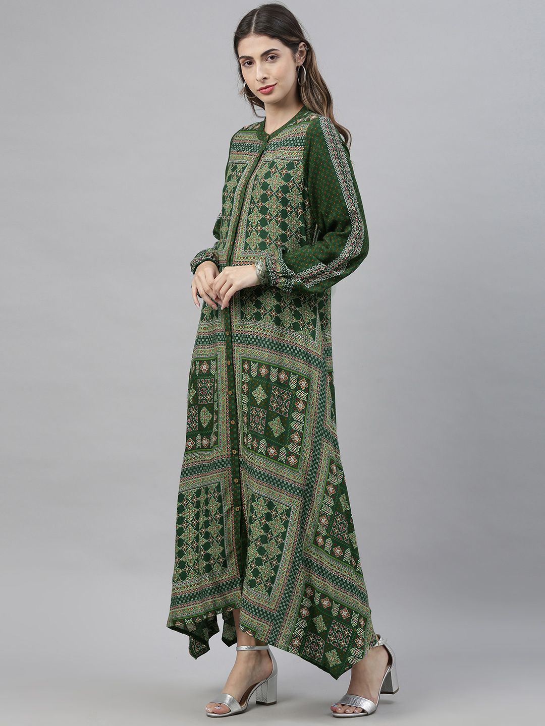 global desi green maxi dress Buy Women & Maroon Printed - Ethnic Dresses for Women 13464068 Fabric_Polyester