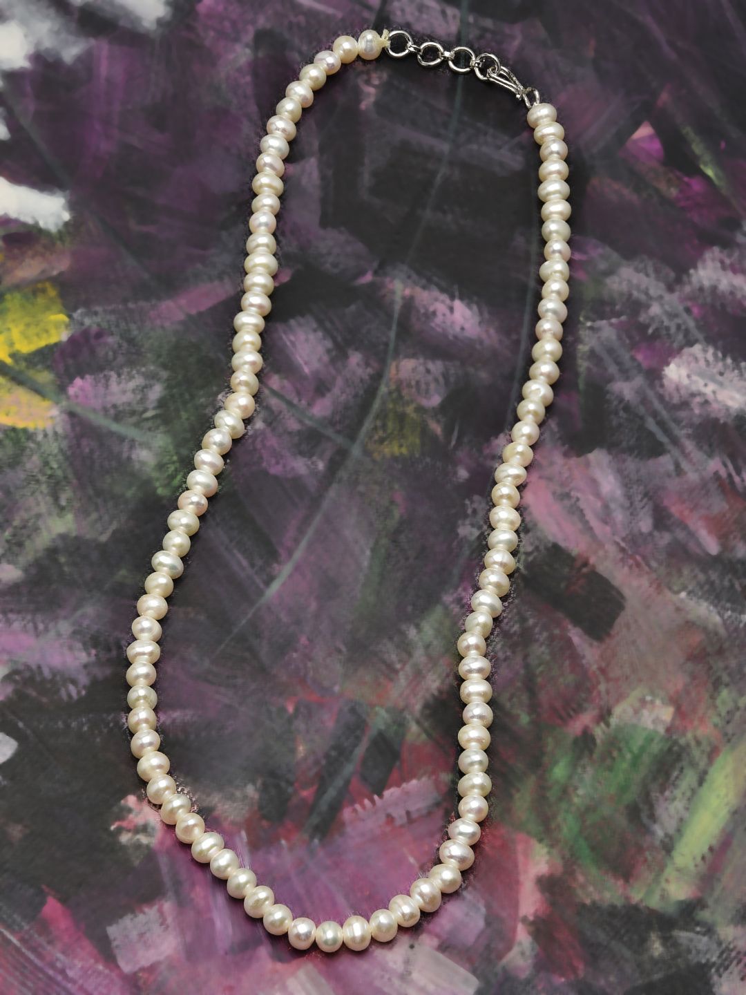 Zaveri Pearls Fresh Water Button Pearls 5-6mm AAA+ Quality Necklace Price in India