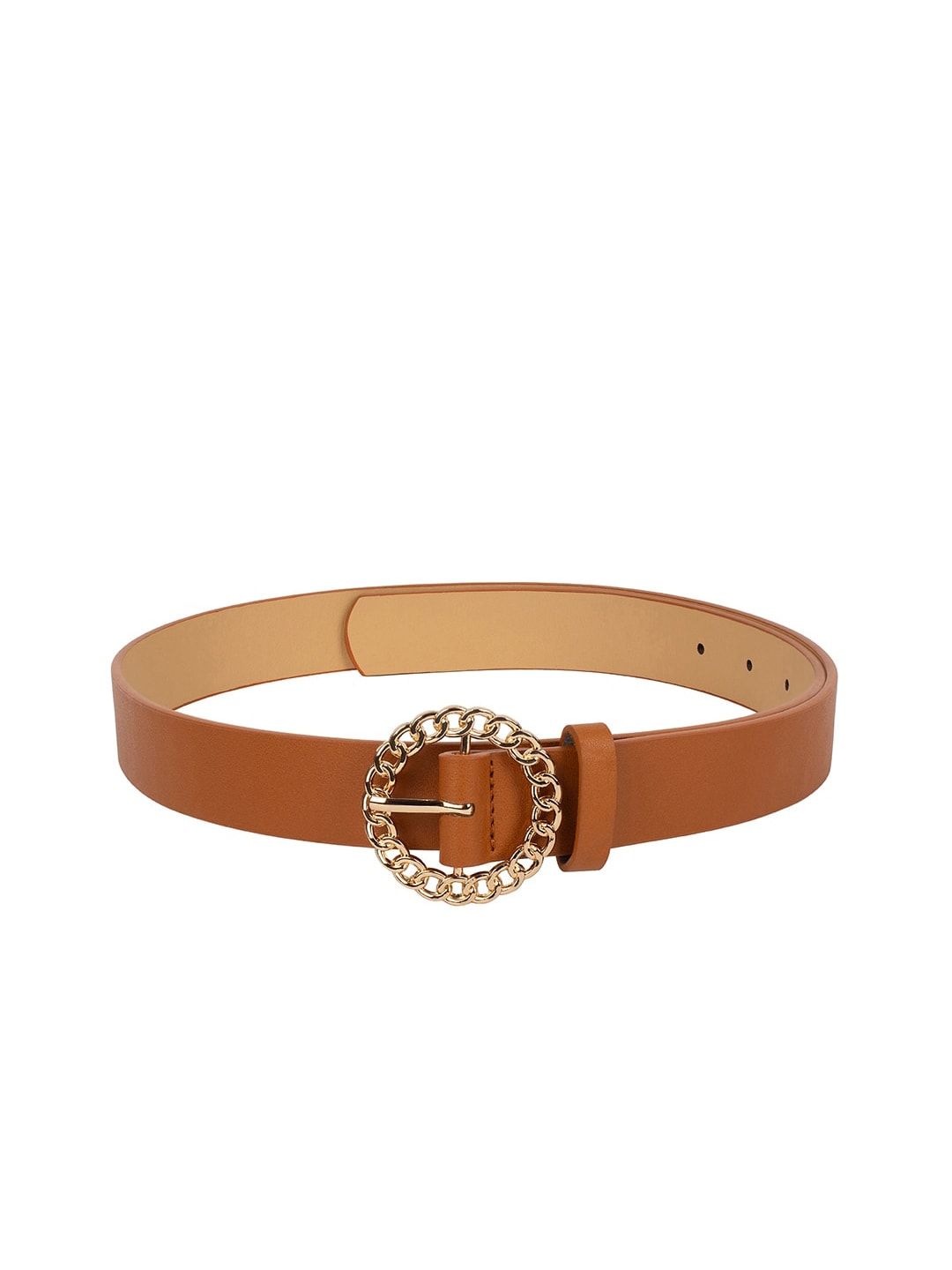 CRUSSET Women Tan Brown Solid Belt Price in India