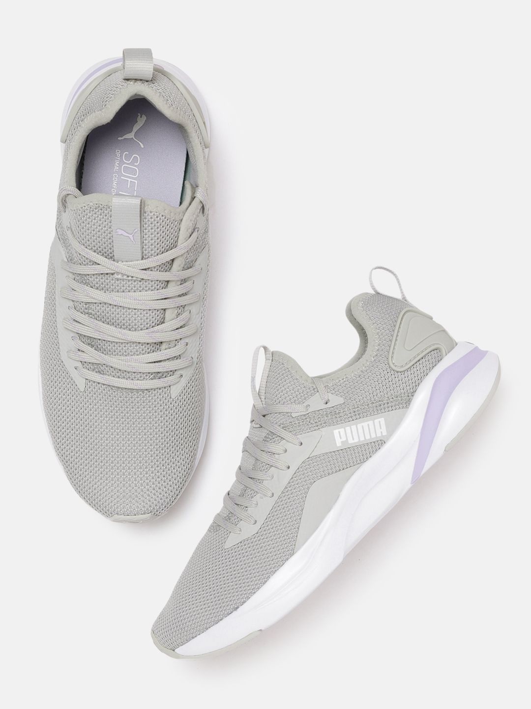 Puma Women Grey Softride Rift Knit Walking Shoes Price in India