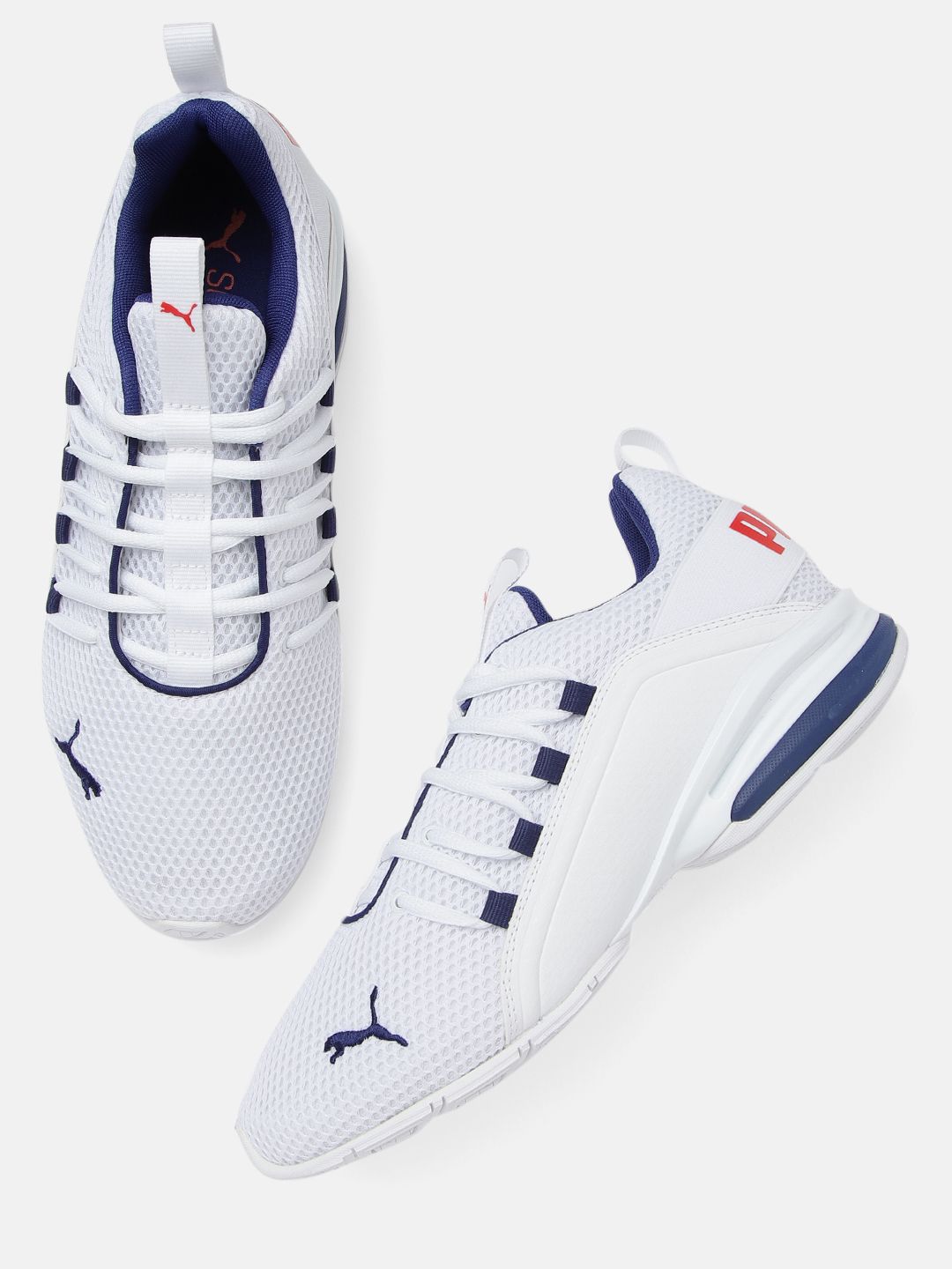 Puma Men White Axelion LS Running Shoes