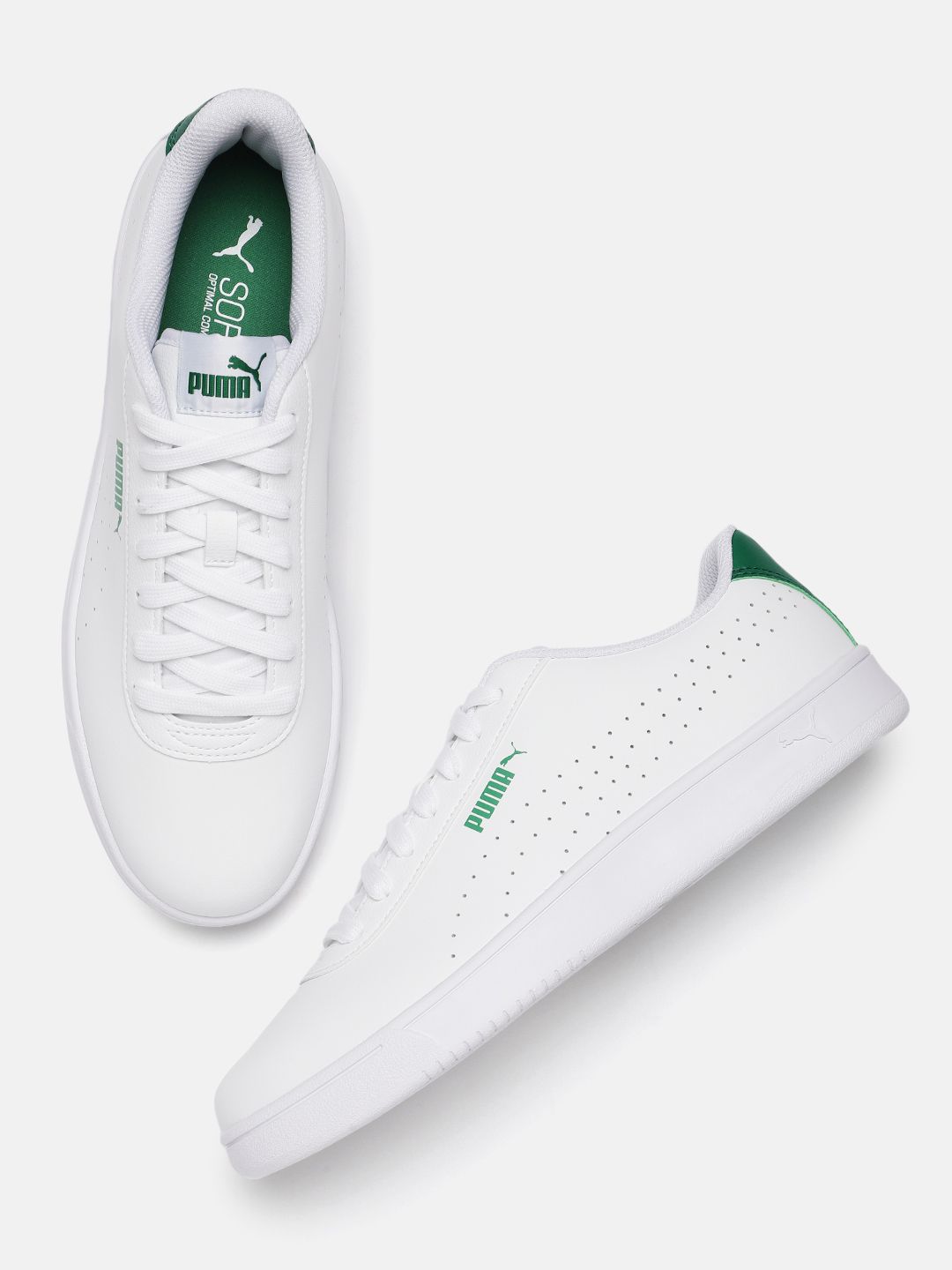 Puma Unisex White Court Pure Leather Sneakers