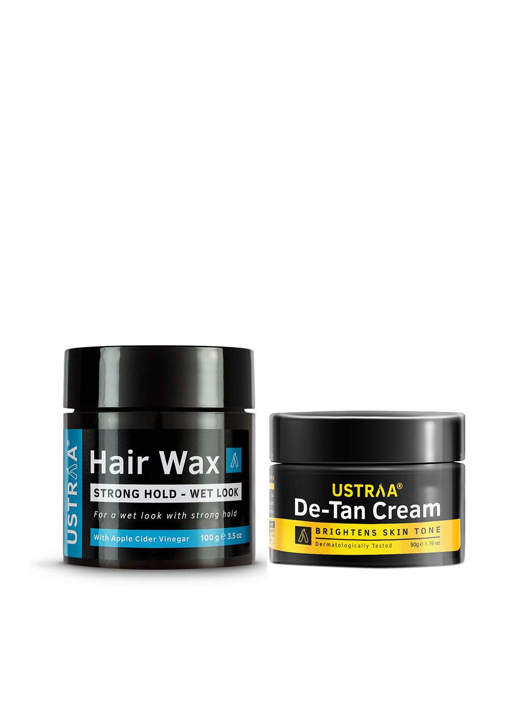 Ustraa Men Set of De-Tan Face Cream & Strong Hold Wet Look Hair Wax