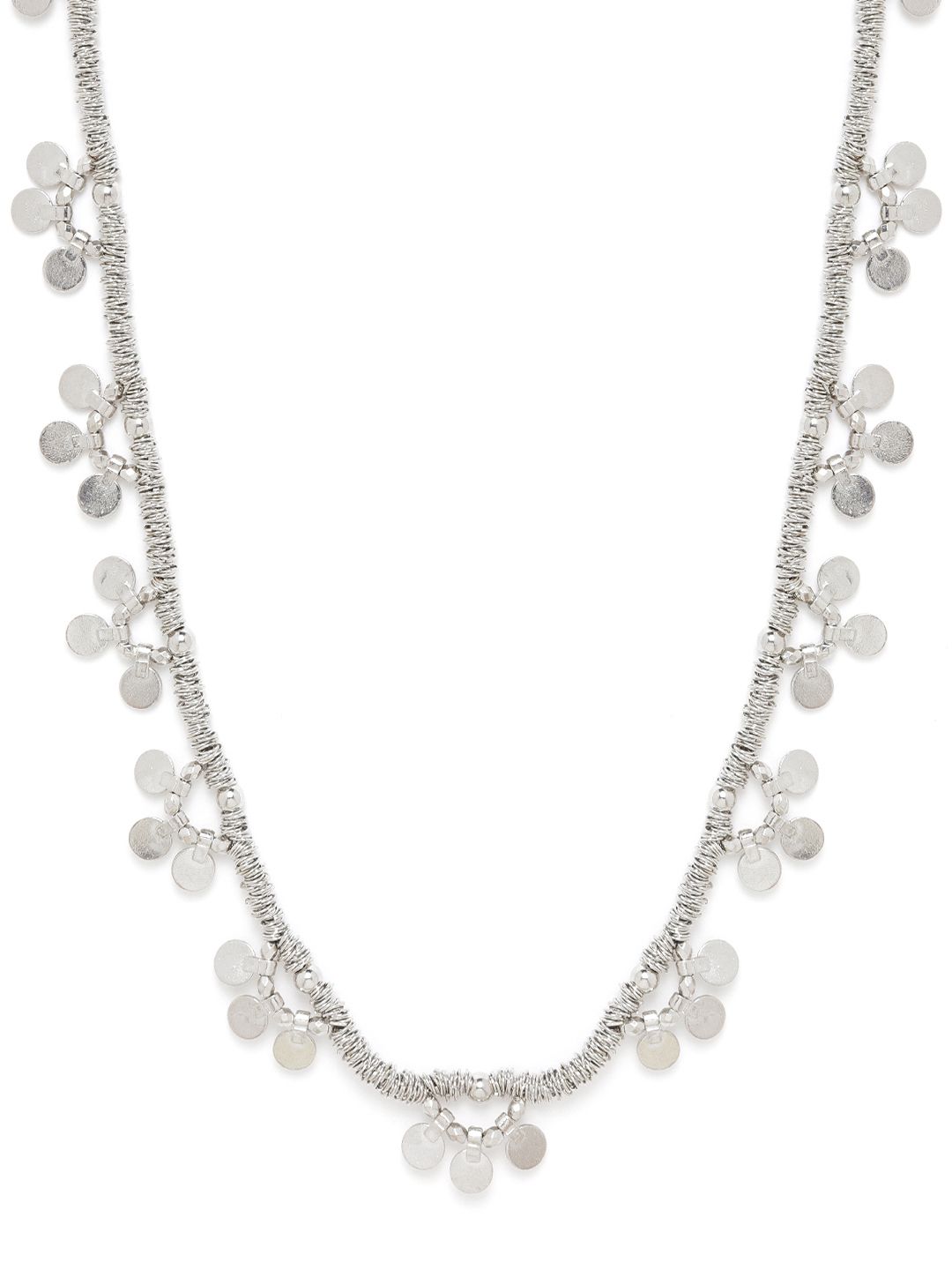 RICHEERA Silver-Plated Beaded Necklace Price in India