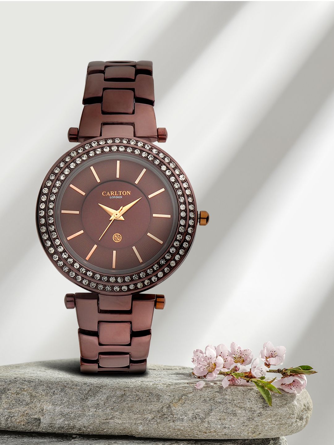 Carlton London Women Brown Analogue Watch CL040BR3 Price in India