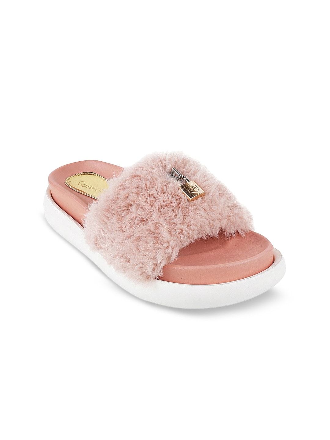 Catwalk Women Pink Embellished Room Slippers Price in India
