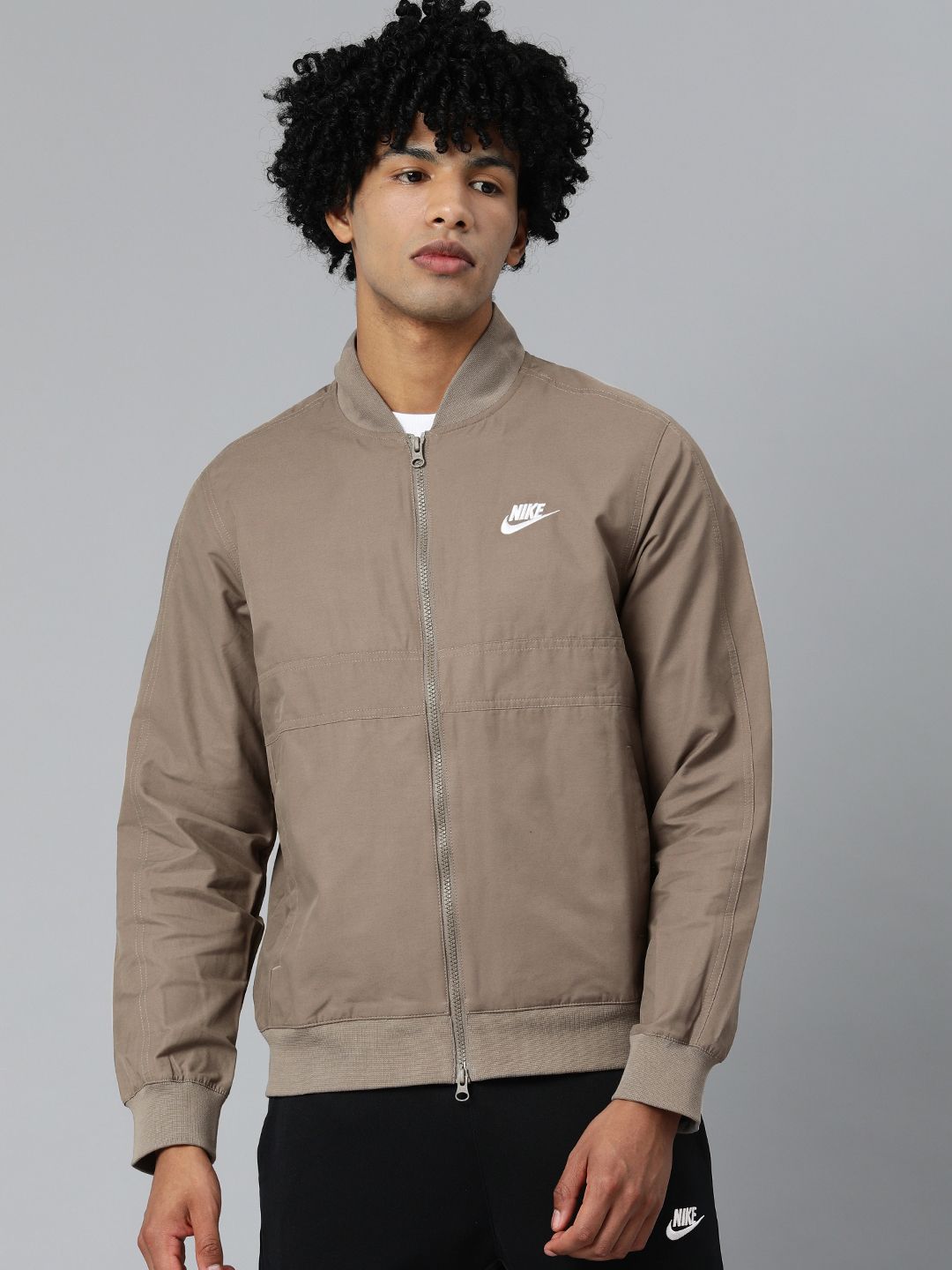 nike men's woven players bomber jacket
