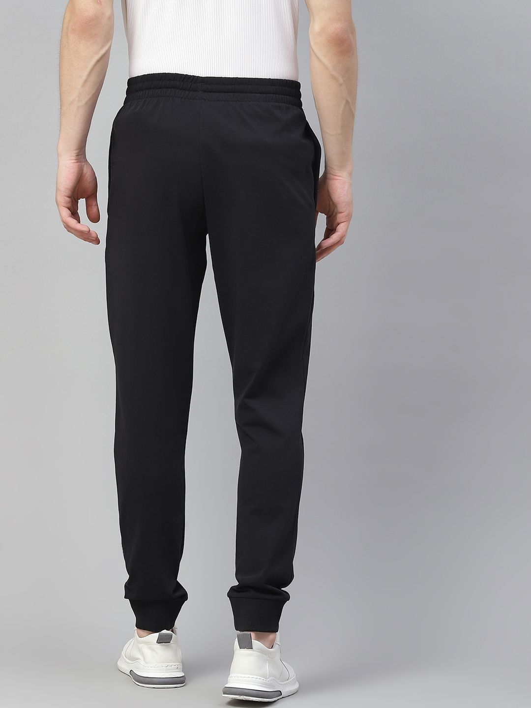 Buy ADIDAS Men Black Solid Essentials Single Jersey Tapered Cuff