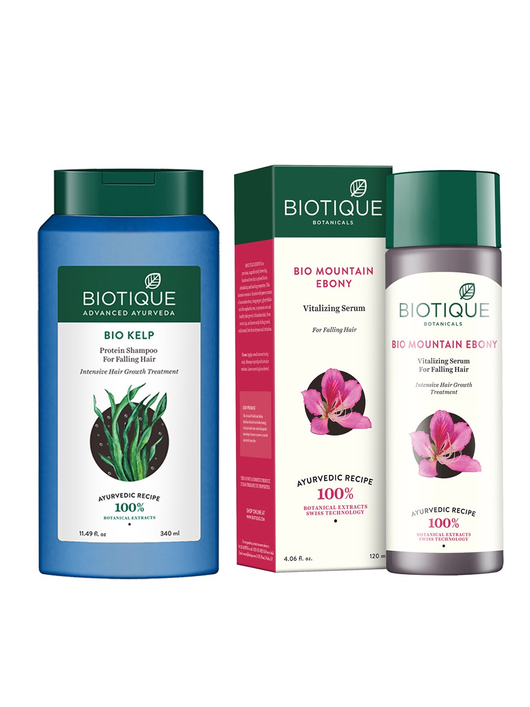 Biotique Unisex Sustainable Set of Protein Shampoo & Anti-Hairfall Serum Price in India