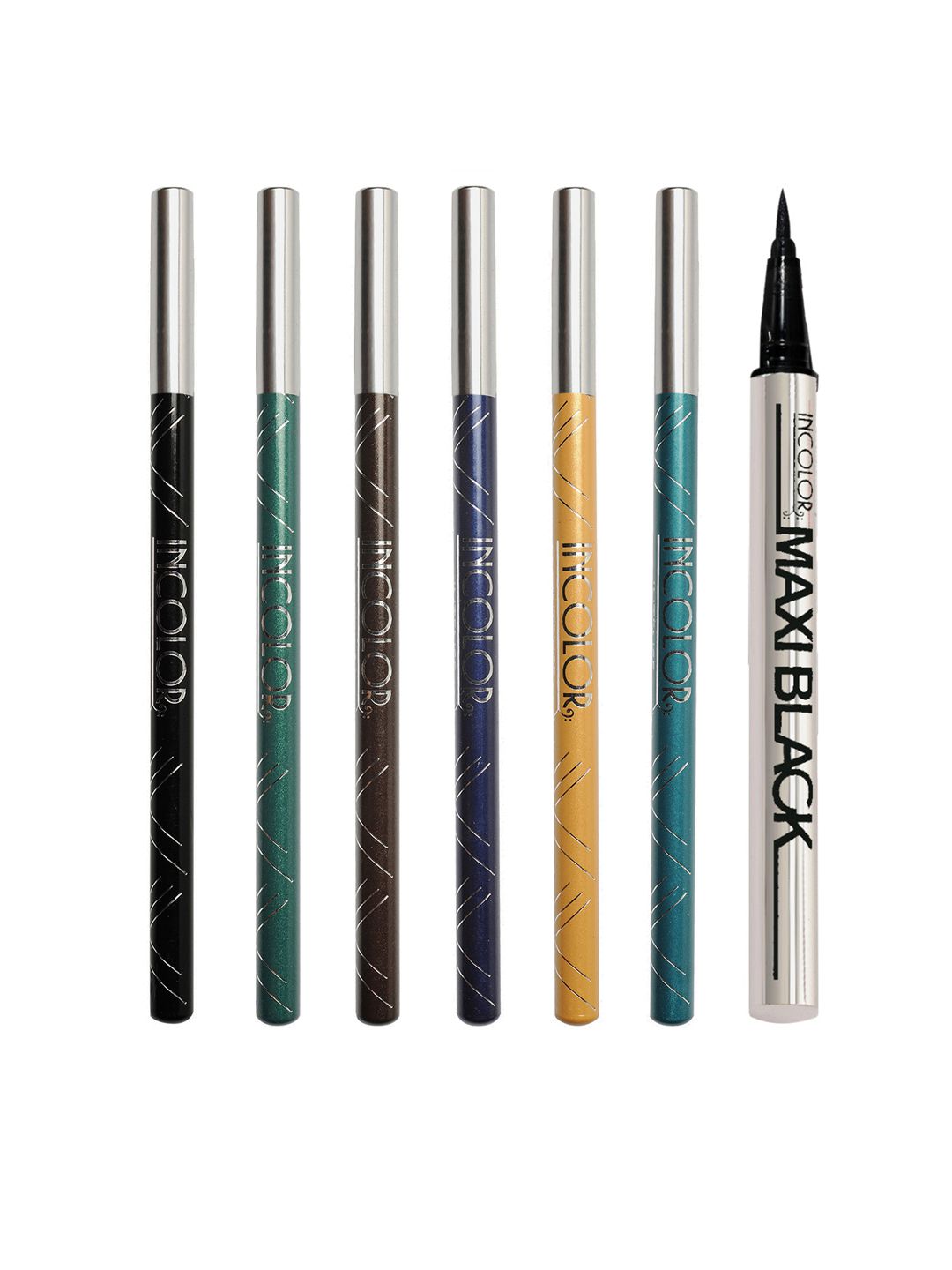 INCOLOR Set of Intense Long-wear Eye Pencils & Maxi Pen Eyeliner Price in India
