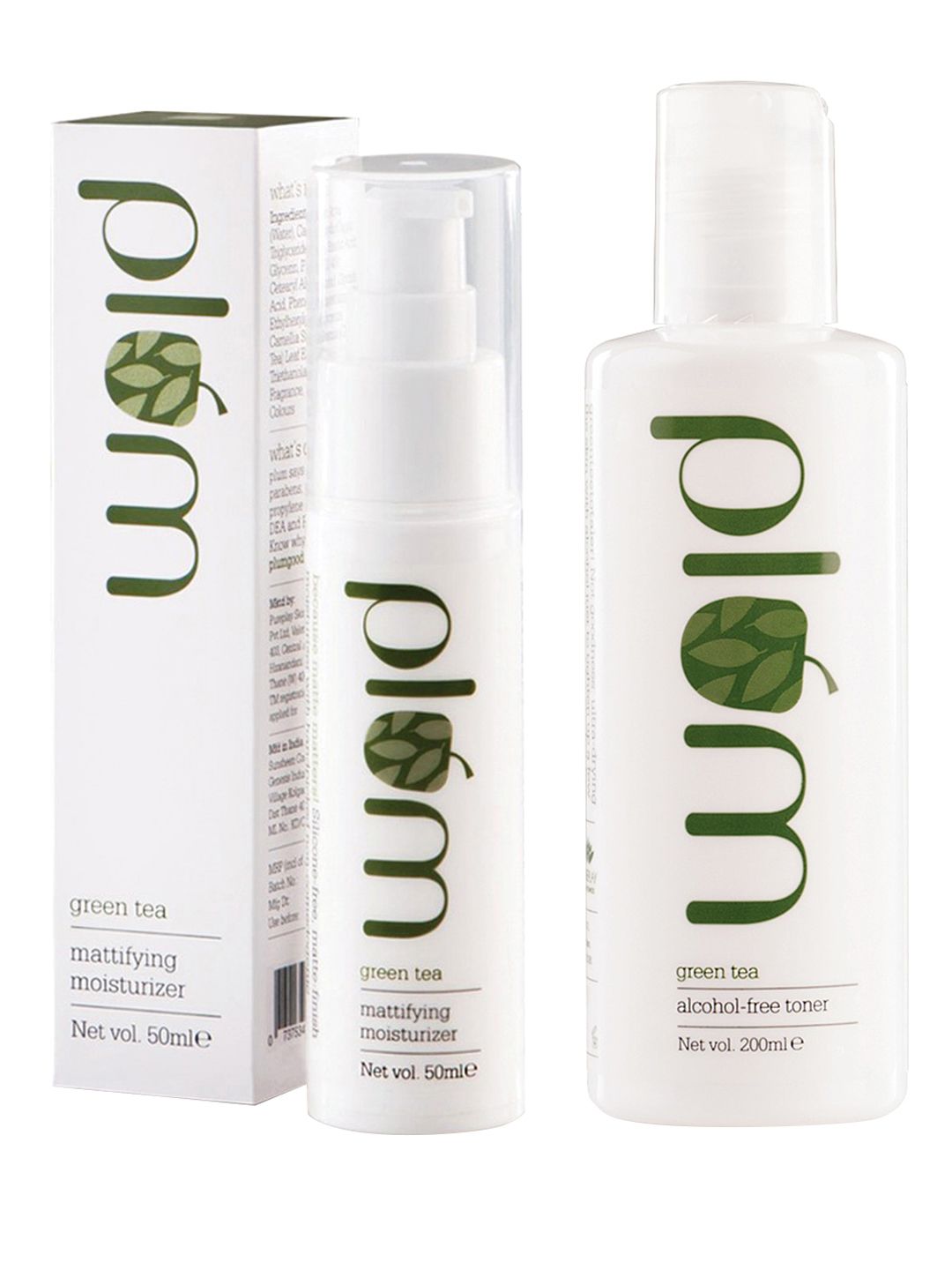 Plum Plum Unisex Sustainable Green Tea Set of Moisturizer & Toner