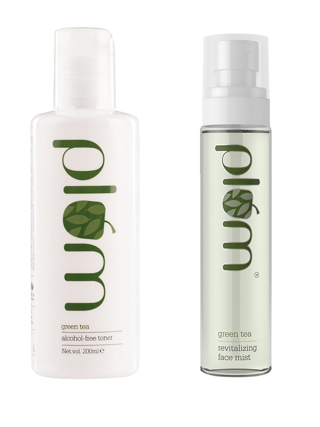 Plum Plum Unisex Sustainable Green Tea Set of Toner & Mist