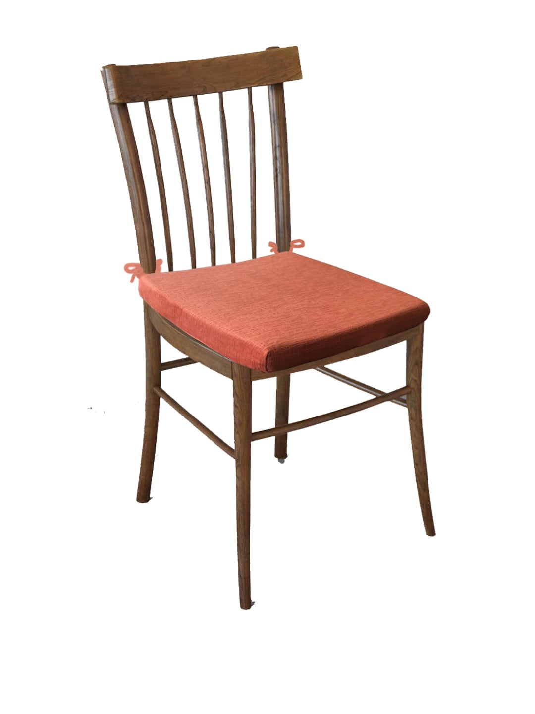 The White Willow Set of 2 Orange Self-Design Premium Memory Foam Chair Pad Price in India