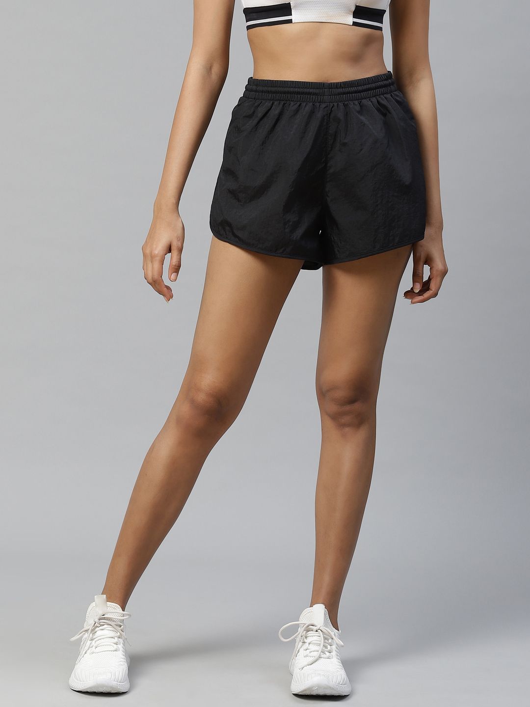 ADIDAS Originals Women Black 3 Stripes Sports Shorts Price in India