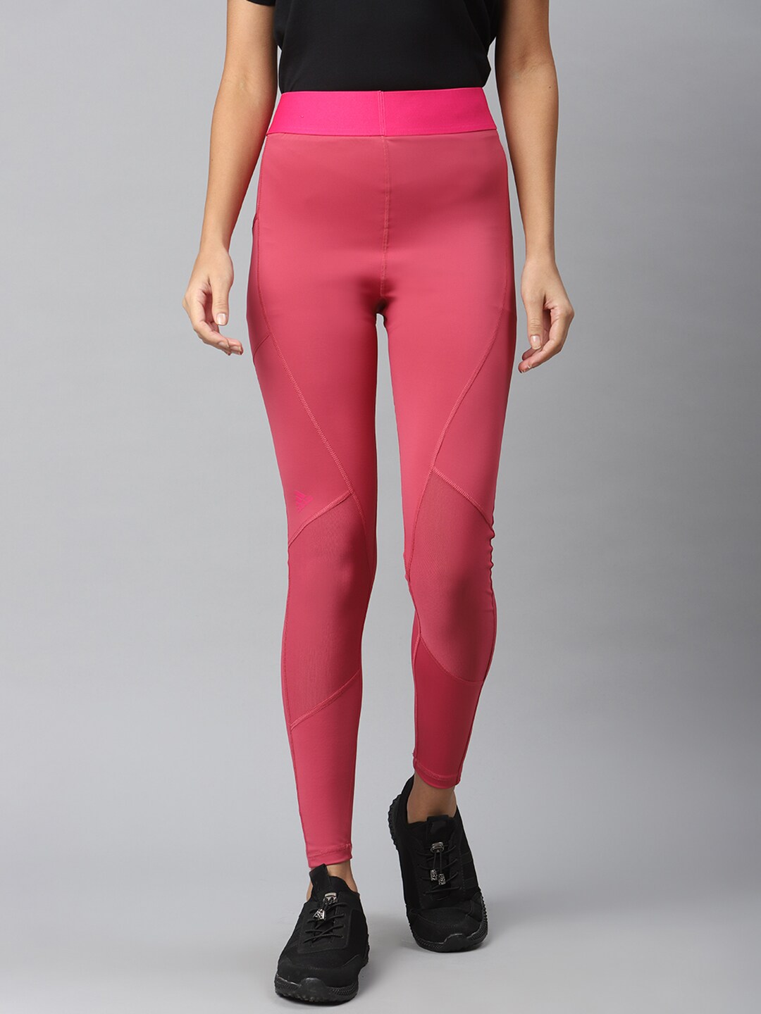 ADIDAS Women Pink Techfit Life Mid-Rise Badge Of Sport Long Tights Price in India