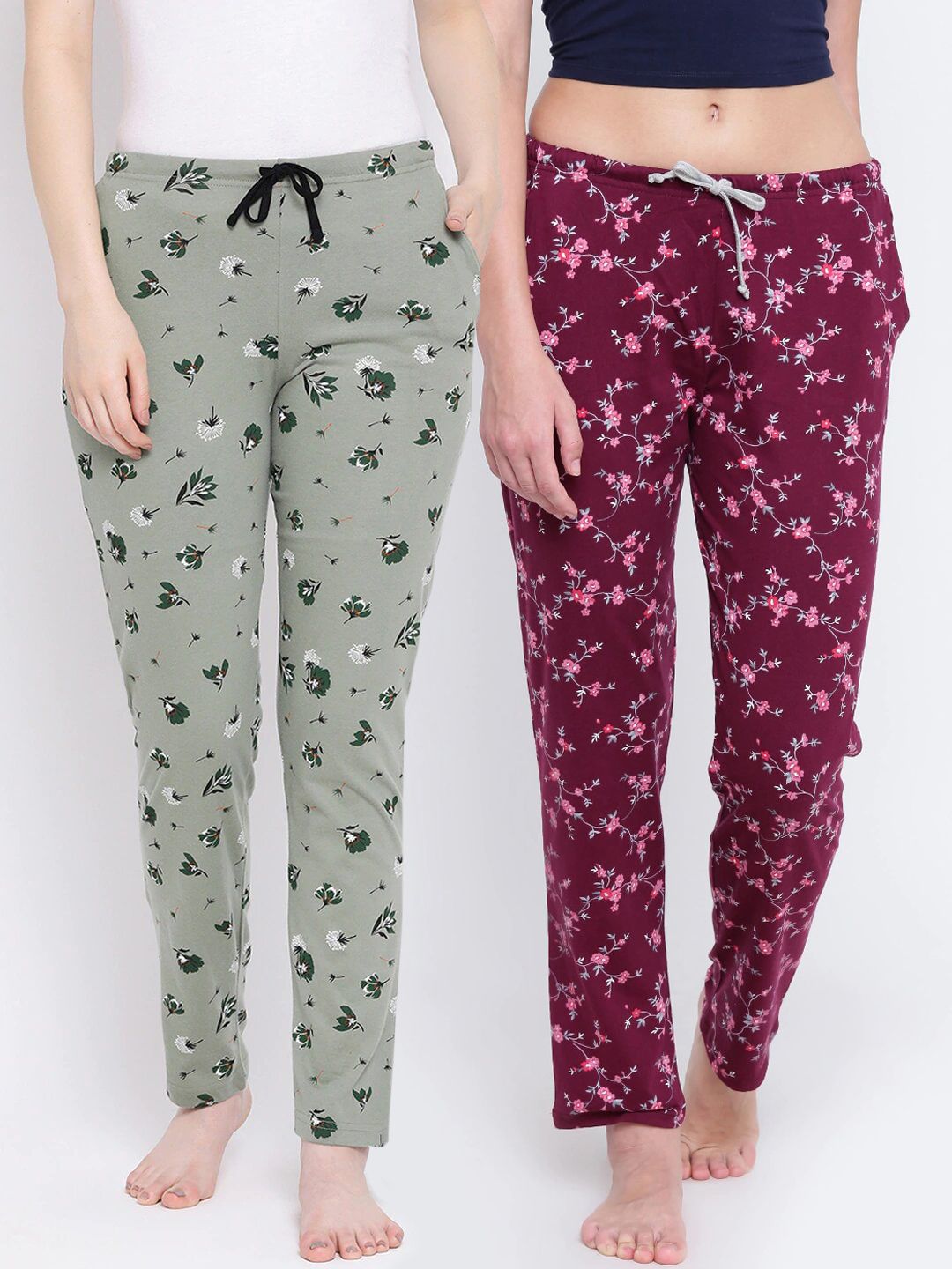 Kanvin Women Pack Of 2 Printed Lounge Pants Price in India