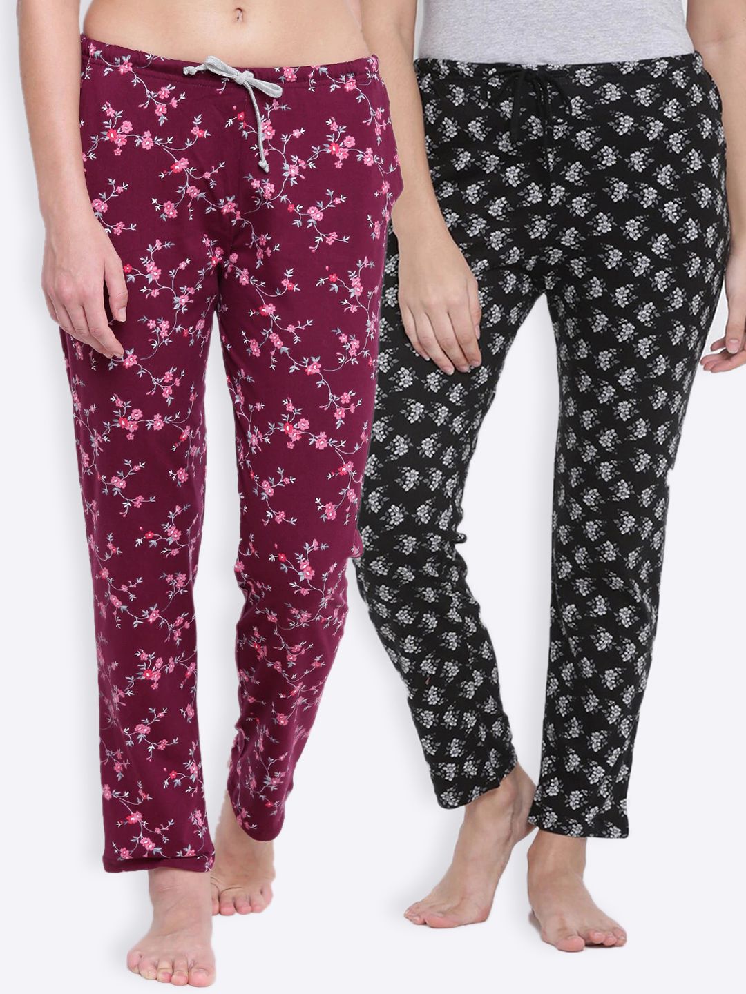 Kanvin Women Pack Of 2 Printed Lounge Pants Price in India