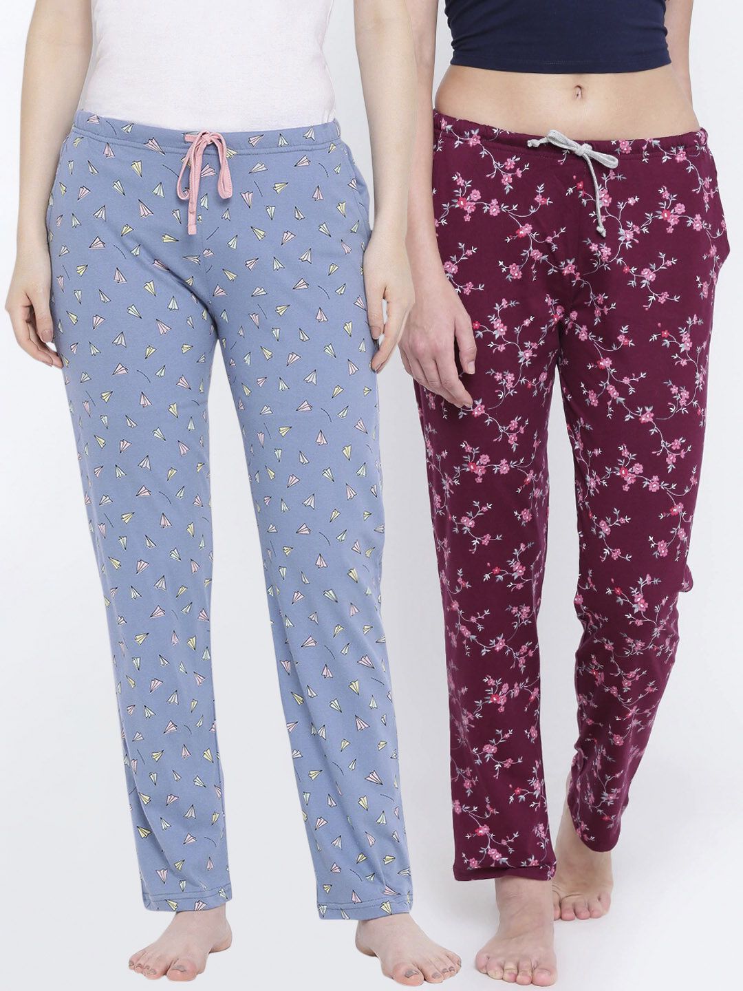 Kanvin Women Pack Of 2 Printed Lounge Pants Price in India