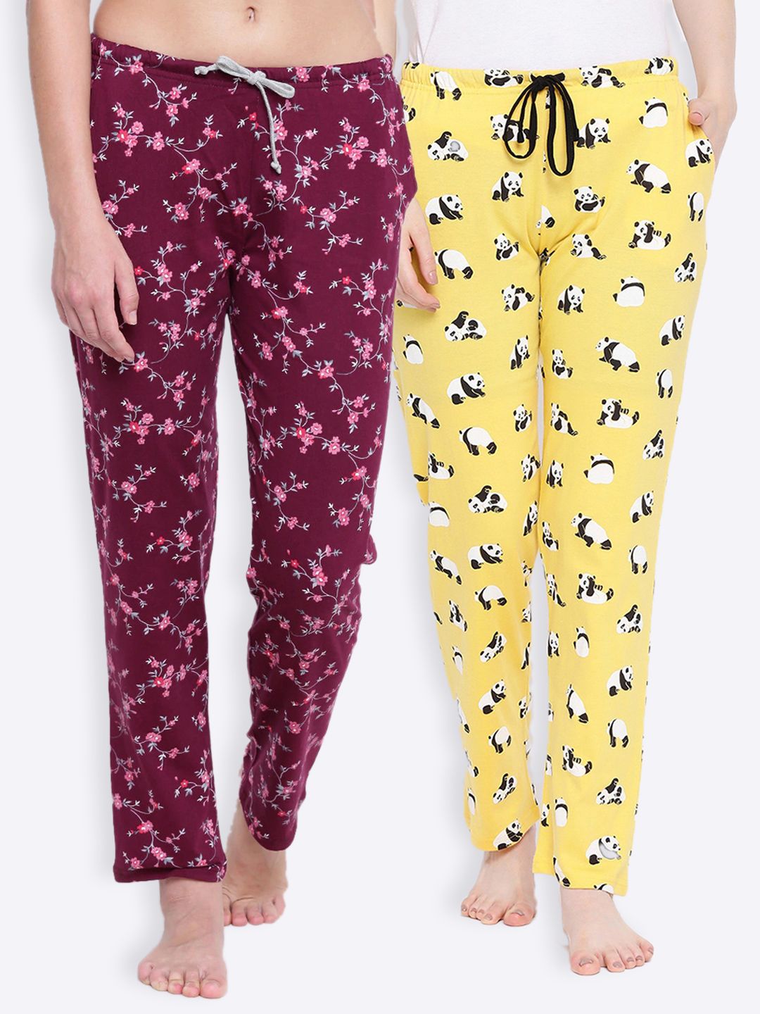 Kanvin Women Pack Of 2 Printed Lounge Pants Price in India