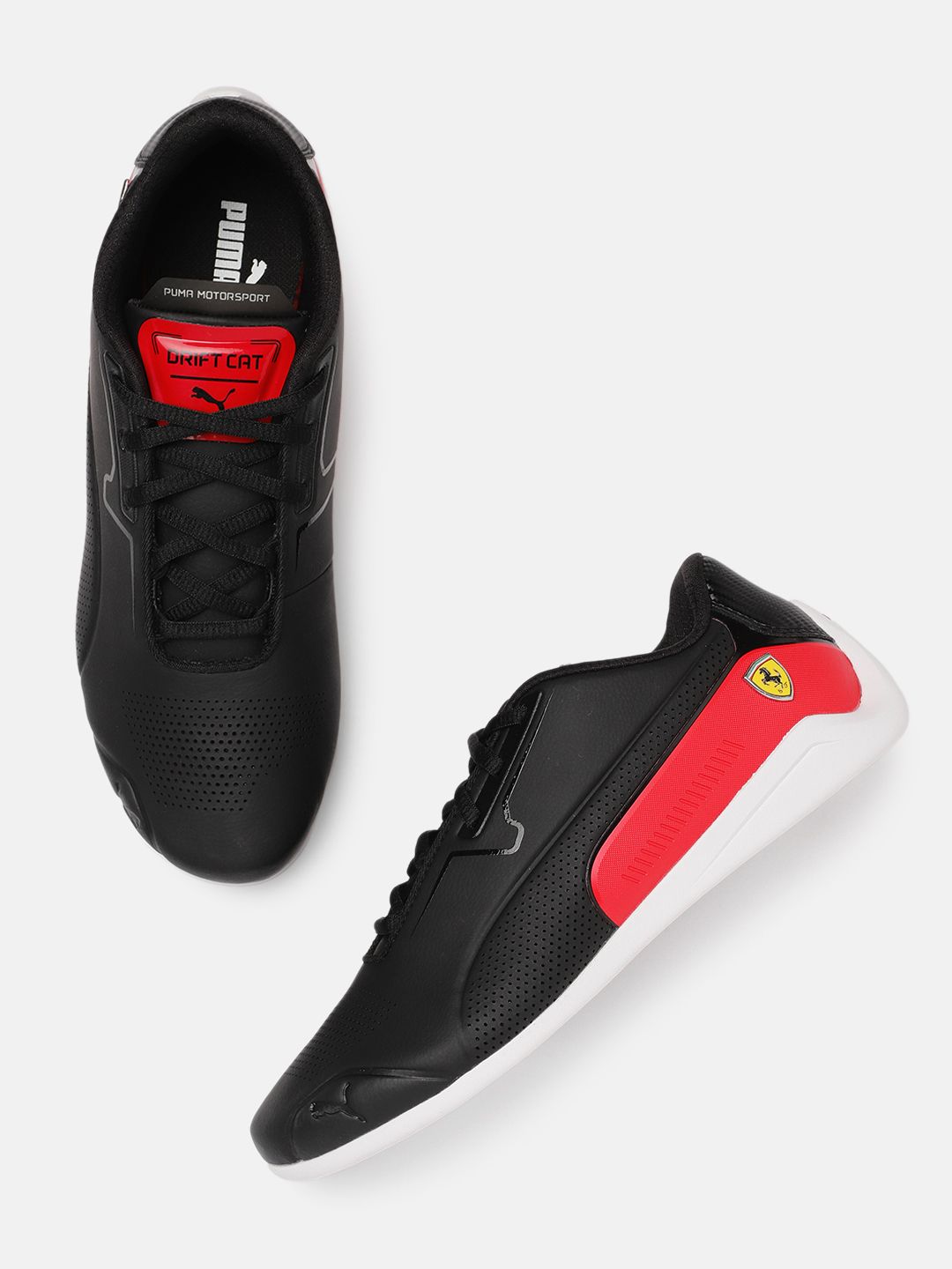 PUMA Motorsport Unisex Black Ferrari Drift Cat 8 Perforations Sneakers Price in India