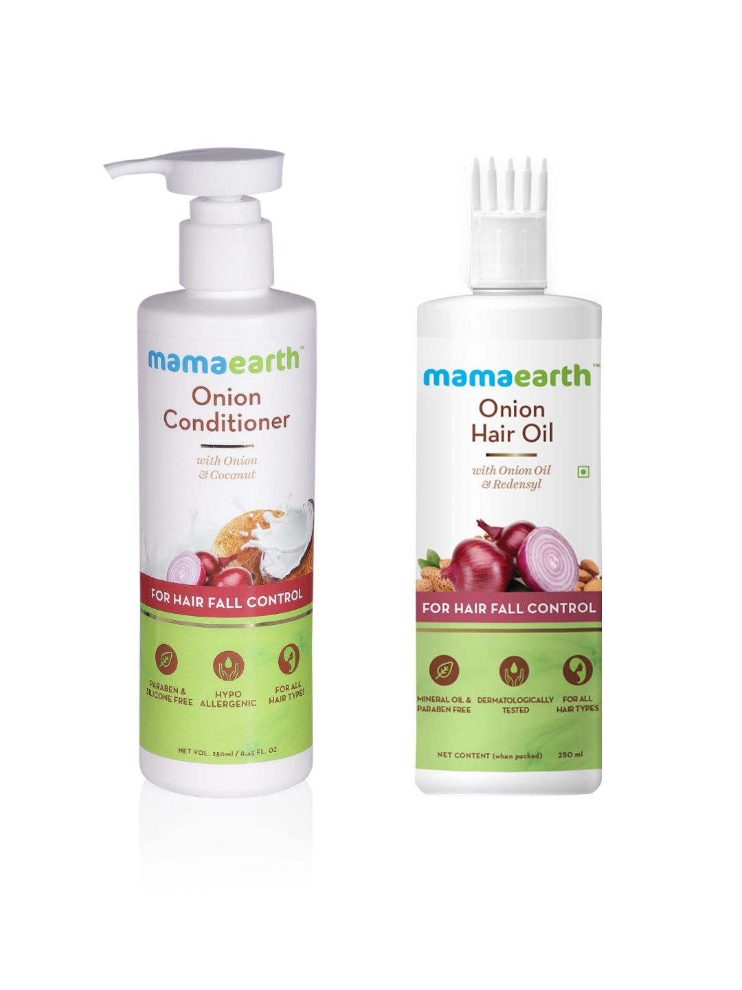 Mamaearth Unisex Set of Onion Hair Fall Control Sustainable Conditioner & Hair Oil Price in India