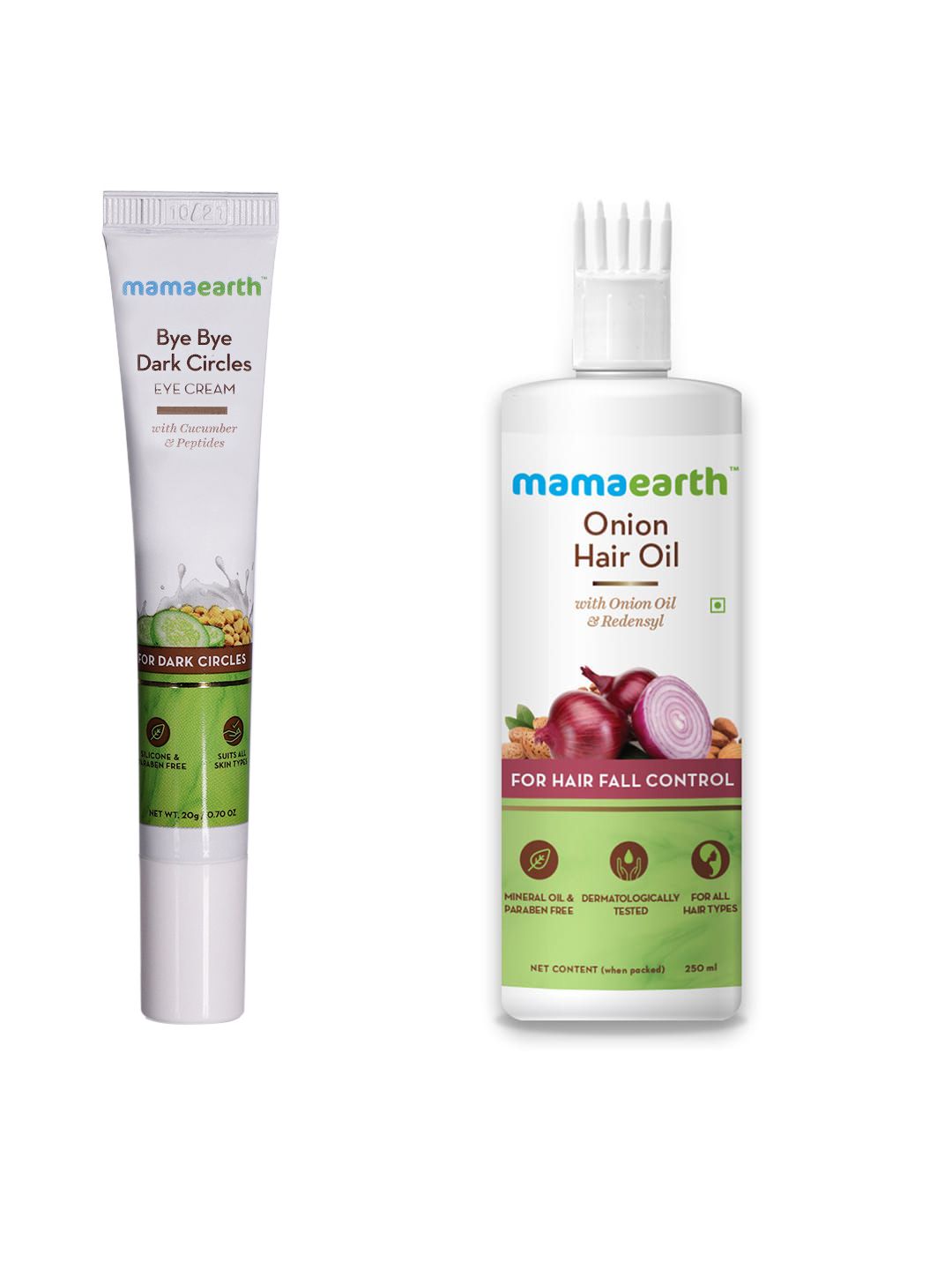 Mamaearth Set of Sustainable Eye Cream & Onion Hair Oil Price in India