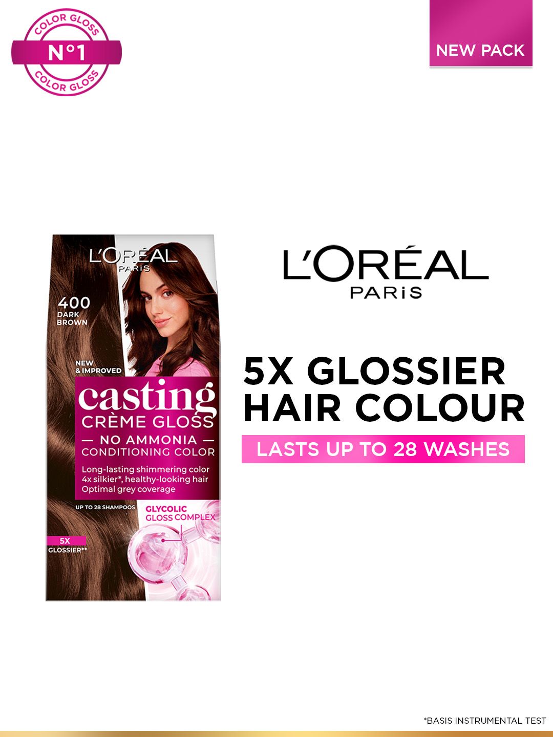 LOreal LOreal Paris Casting Creme Gloss Hair Color with Glycolic Gloss Complex - Dark Brown 400