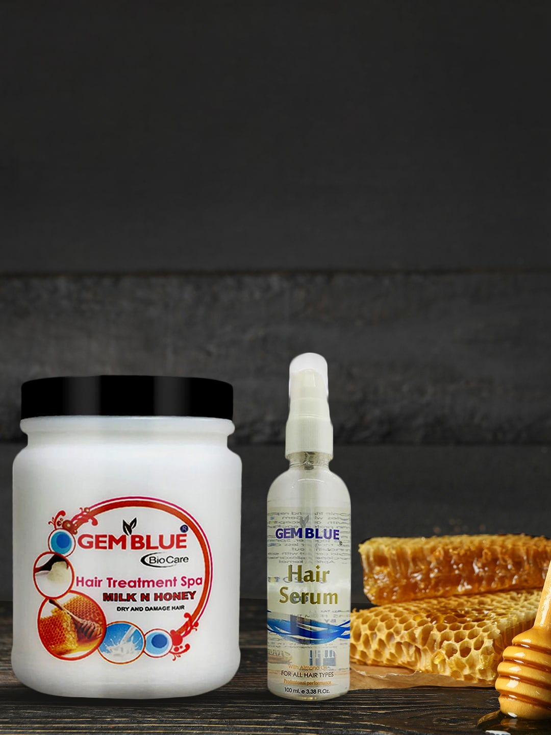 GEMBLUE BioCare Set of 2 Serum & Milk-Honey Hair Treatment Spa Price in India