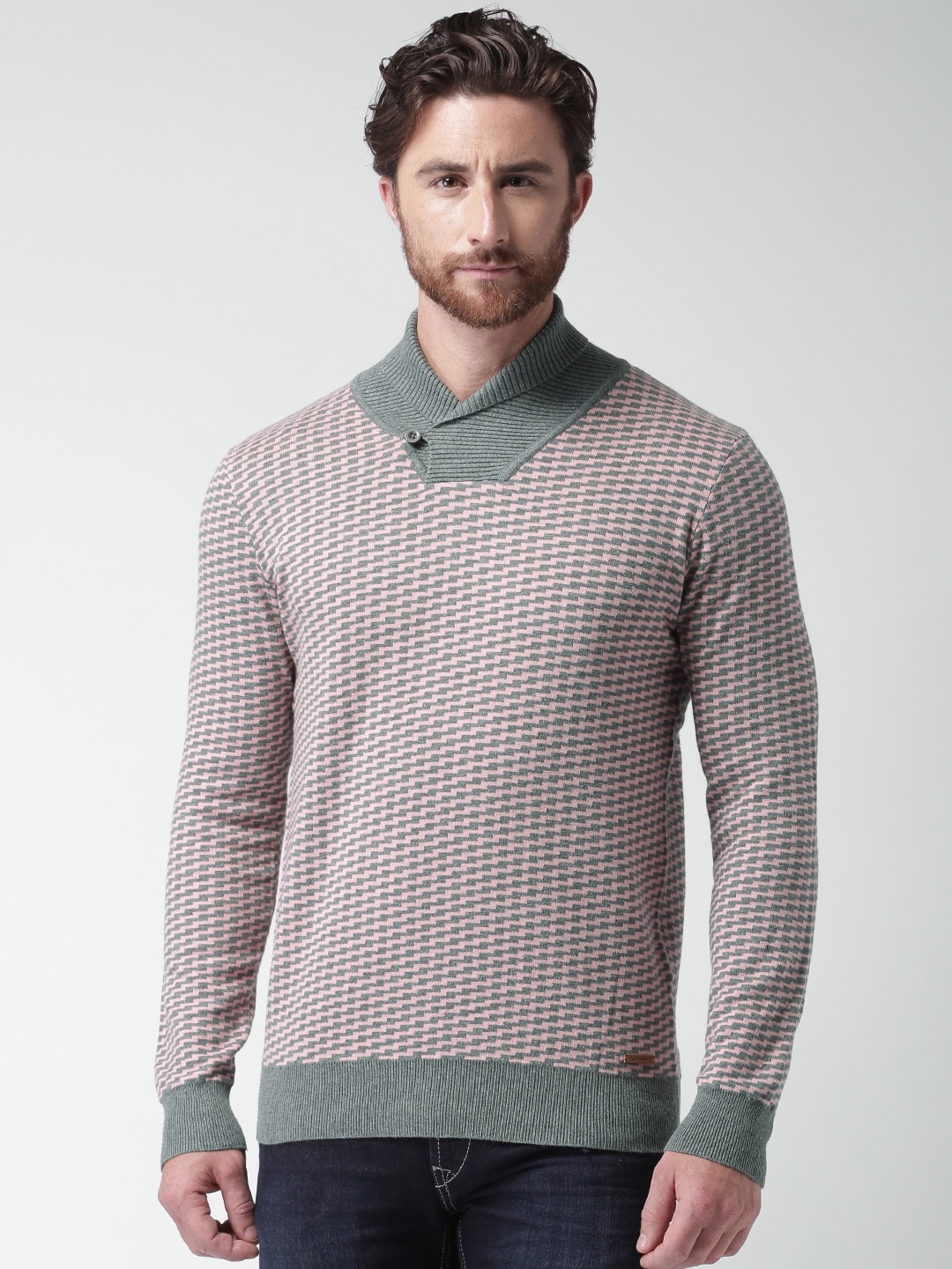 Men Pink Sweater - Buy Men Pink Sweater online in India