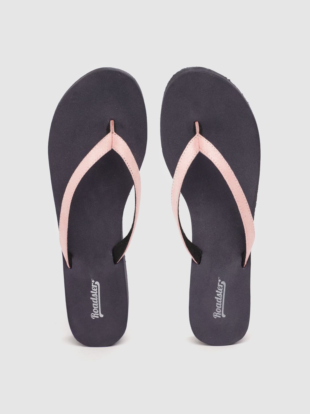 The Roadster Lifestyle Co Women Peach-Coloured Solid Thong Flip-Flops Price in India