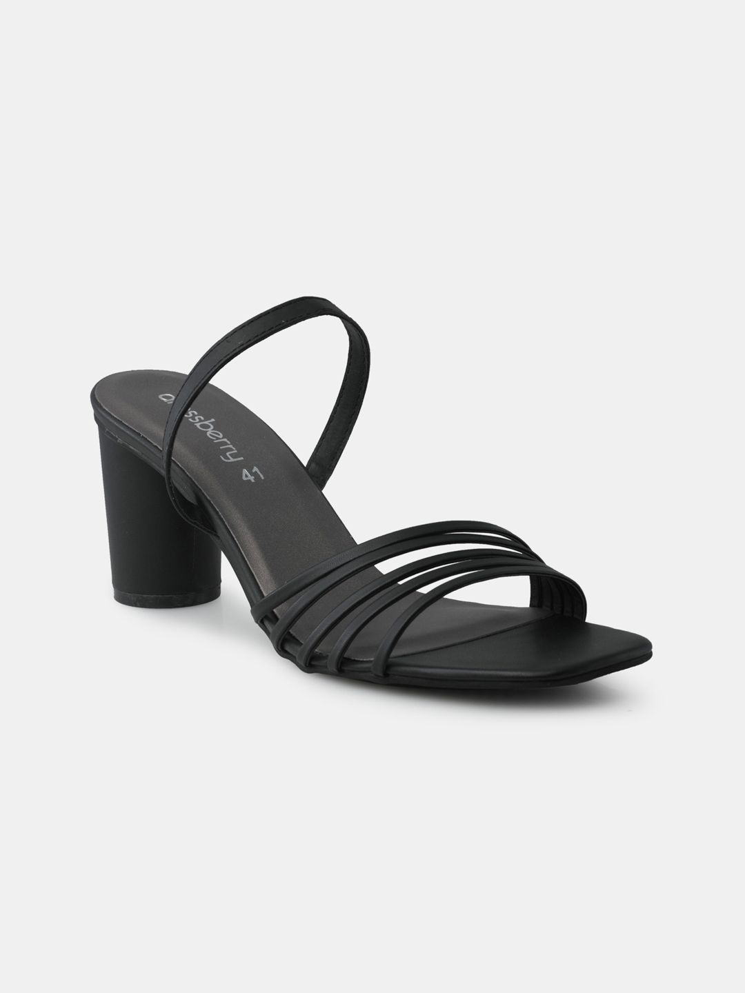DressBerry Women Black Solid Sandals Price in India