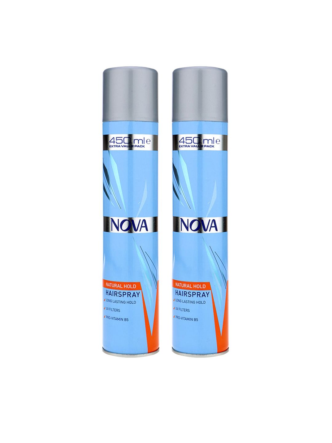 NOVA Unisex Blue Natural Hold Hair Spray, 450ml (Pack of 2) Price in India