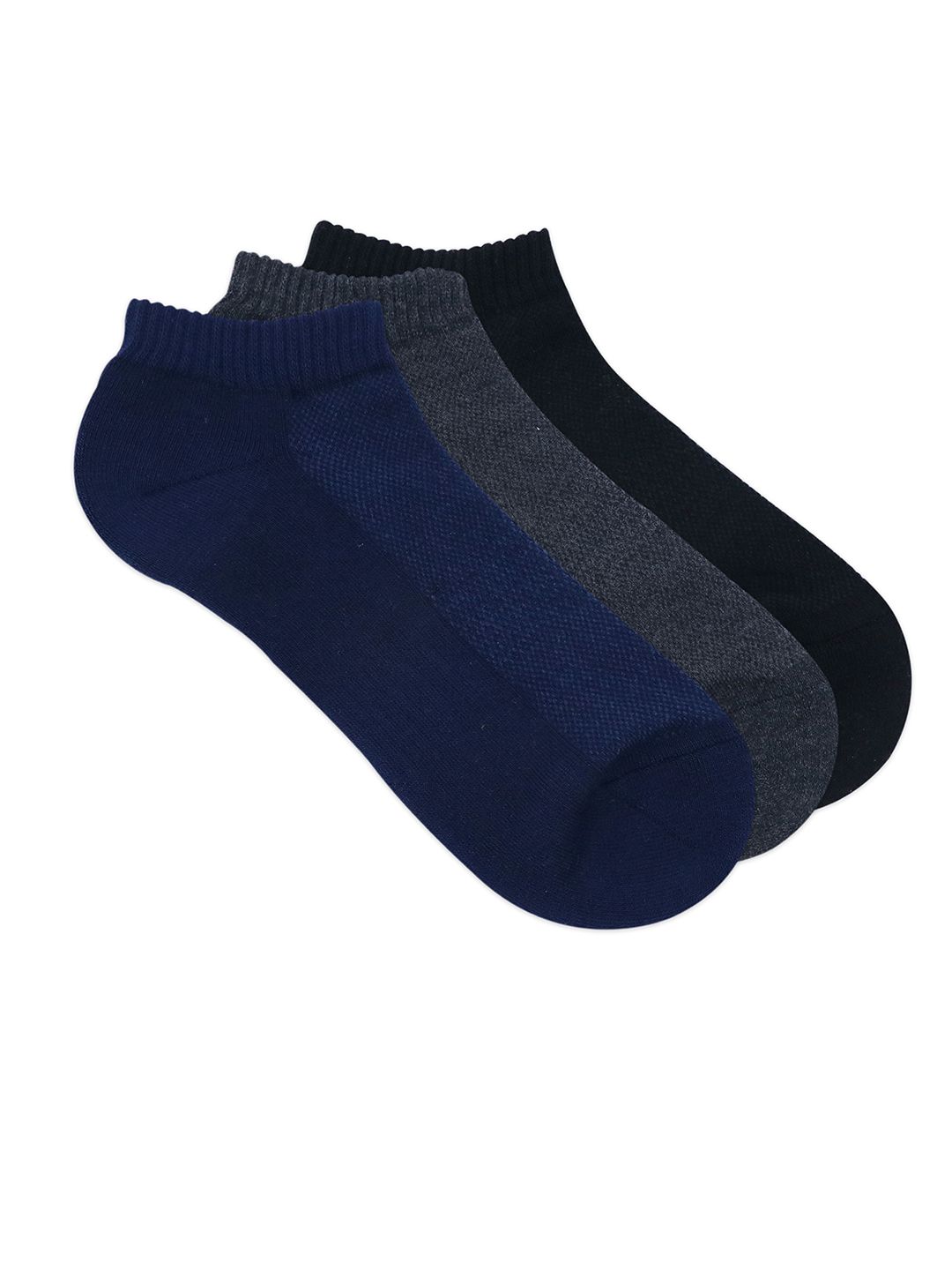 Balenzia Men Pack of 3 Assorted Solid Ankle Length Socks