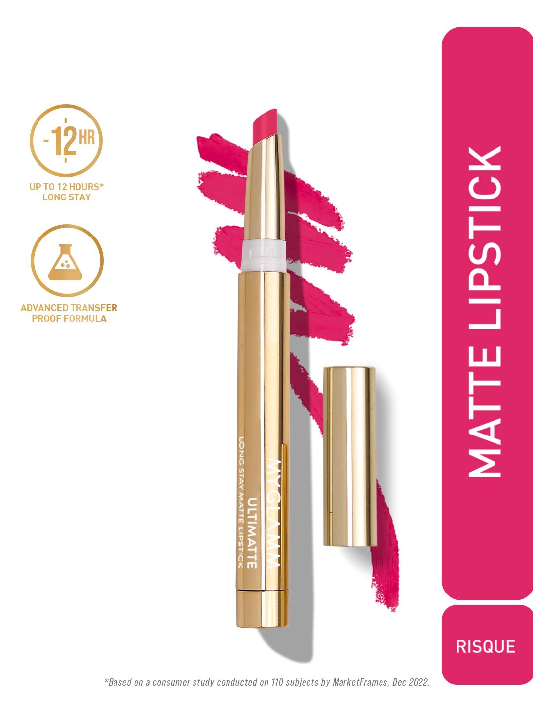 MyGlamm Ultimatte Long Stay Matte Lipstick - Risque