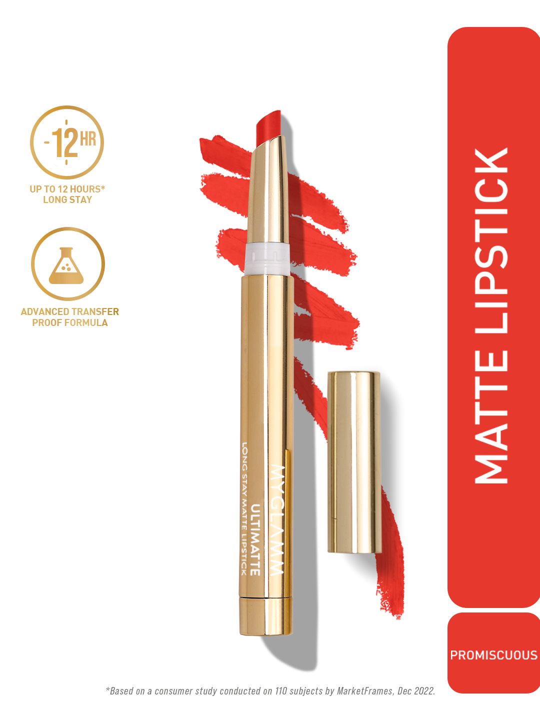 MyGlamm Ultimatte Long Stay Matte Lipstick-Promiscuous-1.3g