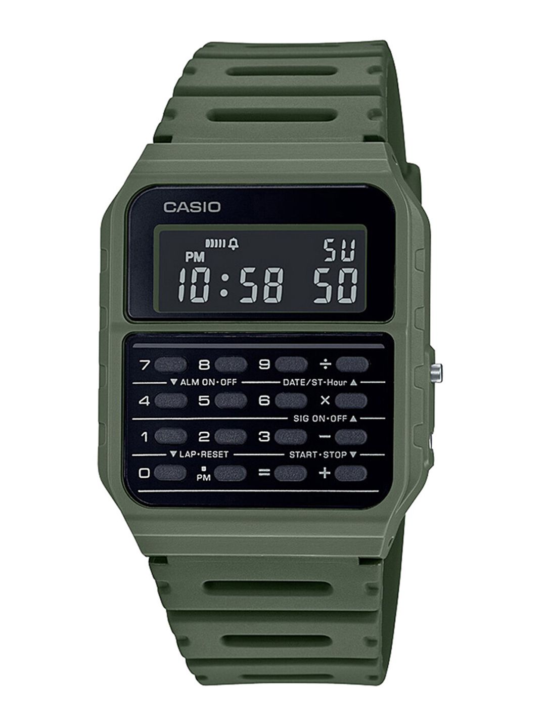 CASIO Unisex Black & Green Digital Watch D210 Price in India