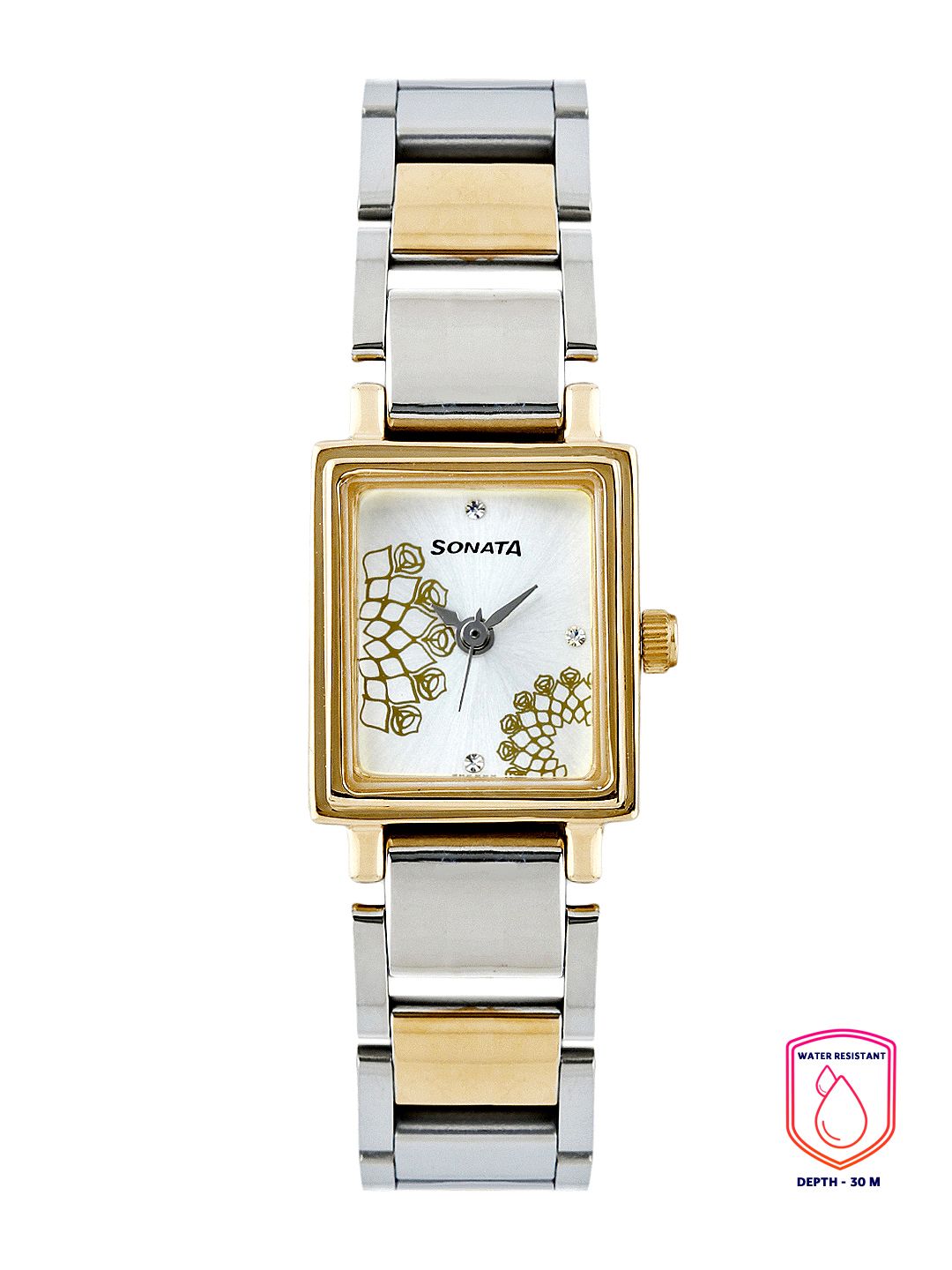 Sonata Quartz Analog With Silver Dial Watch For Women - Nt8080bm01