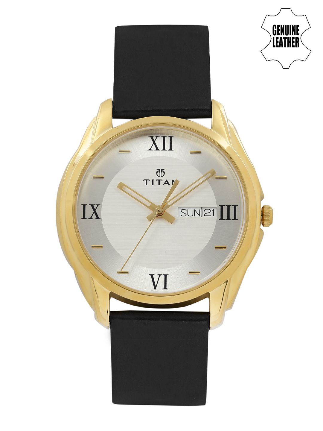 Titan Titan Quartz Analog With Two Toned Silver & White Dial Watch For Men - Nt1578yl04